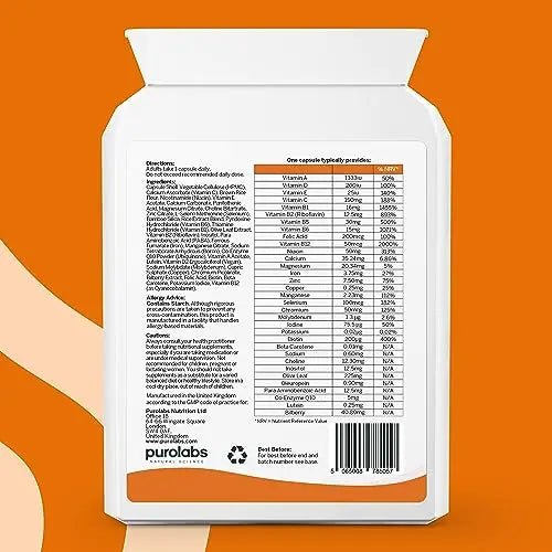 Puro Multivitamin - 34 Multivitamins & Minerals - Daily Complex for Men & Women - TrustMedUSA
