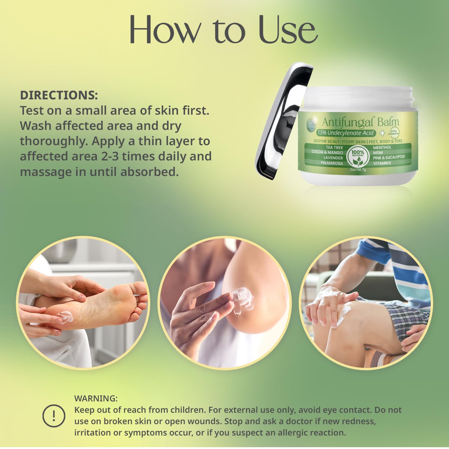 PURPLE CANYON Anti Fungal Balm with 15% Undecylenic Acid – Antifungal for Athletes Foot, Jock Itch & Ringworm – Tea Tree, Menthol & Essential Oils - TrustMedUSA