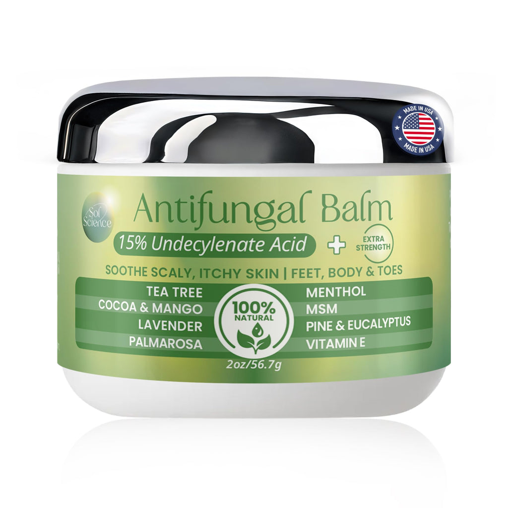 PURPLE CANYON Anti Fungal Balm with 15% Undecylenic Acid – Antifungal for Athletes Foot, Jock Itch & Ringworm – Tea Tree, Menthol & Essential Oils - TrustMedUSA