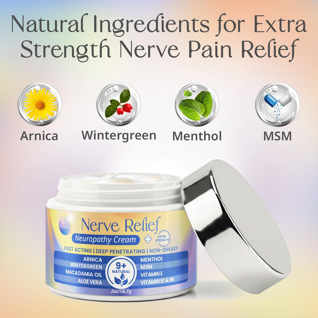 PURPLE CANYON Nerve Pain Relief Cream for Neuropathy – for Feet & Legs | MSM, Arnica, Alpha Lipoic Acid | Fast-Absorbing, Non-Greasy Formula | 2 oz - TrustMedUSA