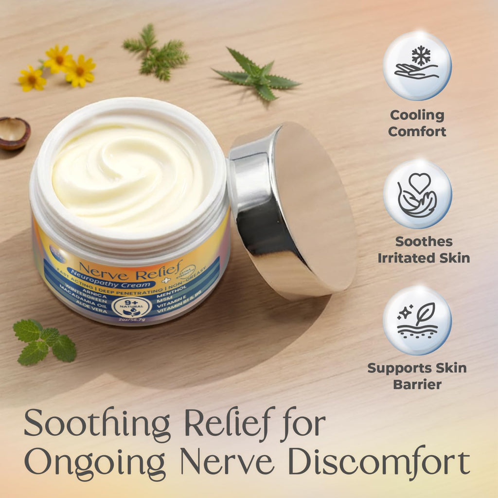 PURPLE CANYON Nerve Pain Relief Cream for Neuropathy – for Feet & Legs | MSM, Arnica, Alpha Lipoic Acid | Fast-Absorbing, Non-Greasy Formula | 2 oz - TrustMedUSA