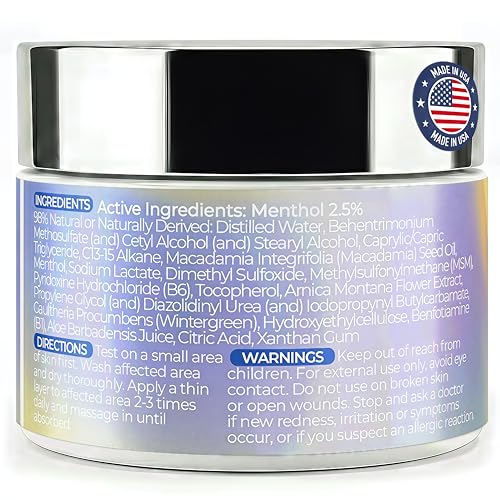 PURPLE CANYON Nerve Pain Relief Cream for Neuropathy – for Feet & Legs | MSM, Arnica, Alpha Lipoic Acid | Fast-Absorbing, Non-Greasy Formula | 2 oz - TrustMedUSA