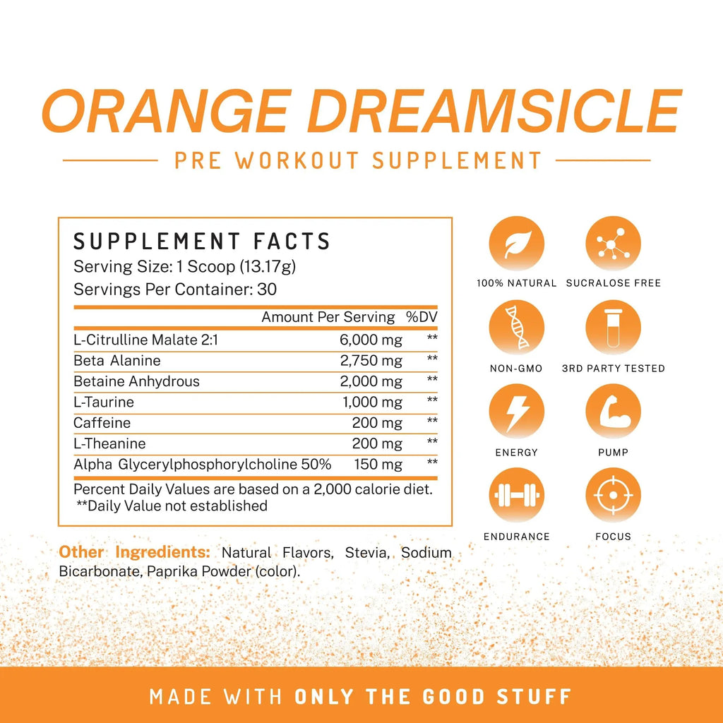 PWDRS PRE Pre-Workout Powder - Energy, Pump, Endurance, Focus, Strength Supplement - TrustMedUSA