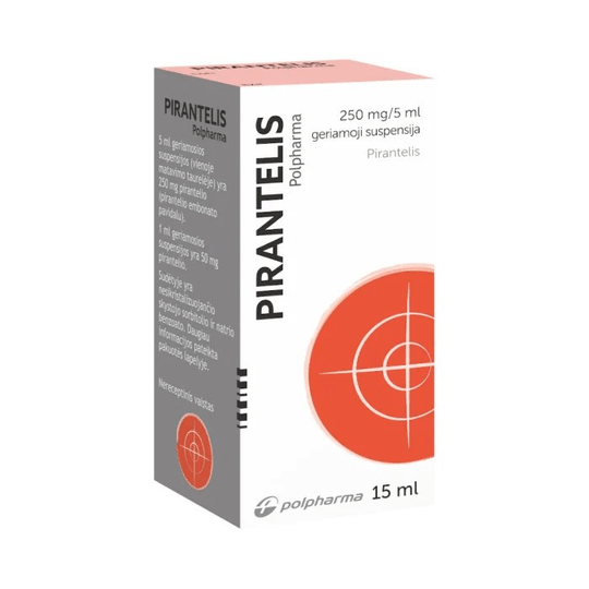 PYRANTEL Polpharma 250 mg/5 ml oral suspension, 15ml - roundworm disease treatment - TrustMedUSA