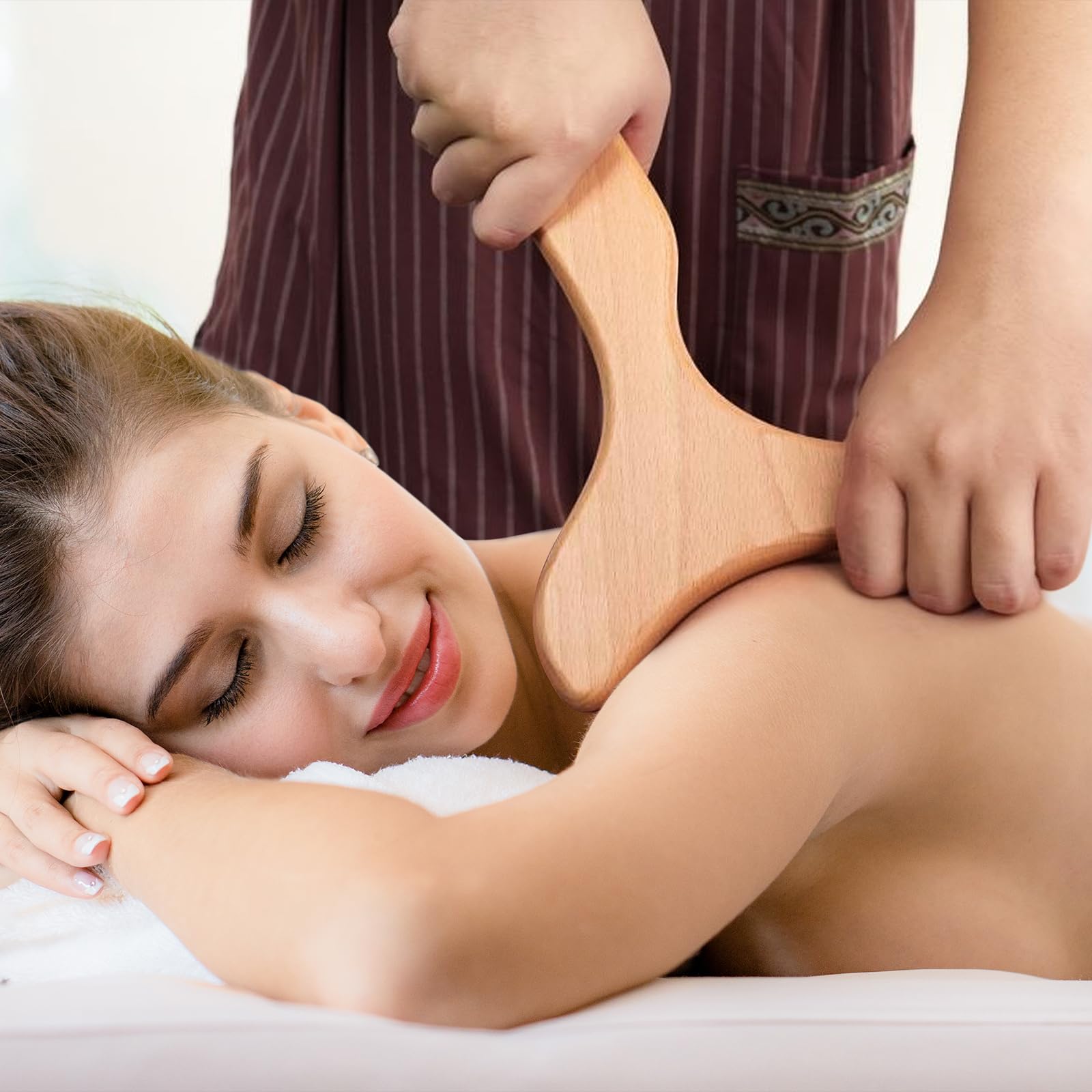 PYSEAN Wood Therapy Massage Tools, Lymphatic Drainage Massager, Pain Relief, Neck, Back, Whole Body Massage Multi-Functional Massager - Maple Wellness Supplements
