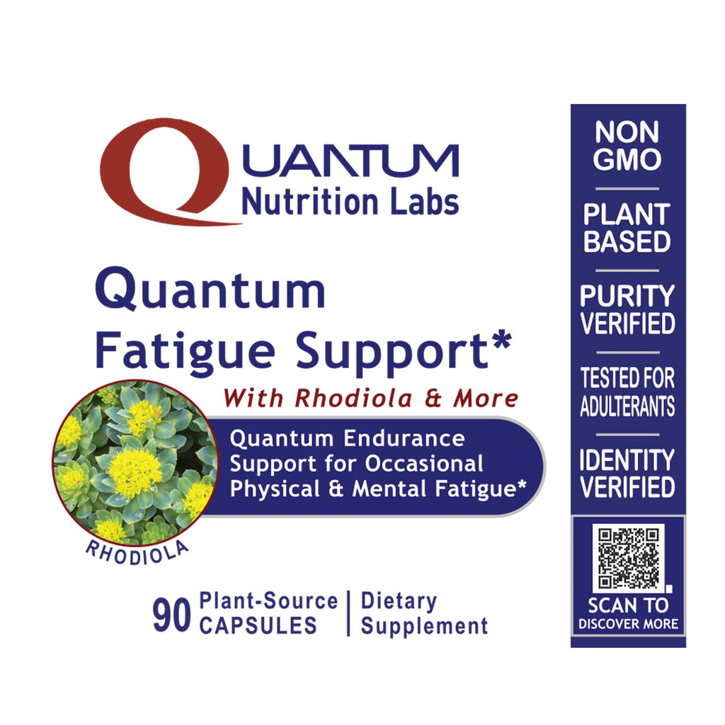 QNL Quantum Fatigue Support - Vegan Rhodiola Rosea Root Supplement, Organic Adaptogen Blend for Occasional Physical & Cognitive Stress - 90 Plant-Based Capsules - TrustMedUSA