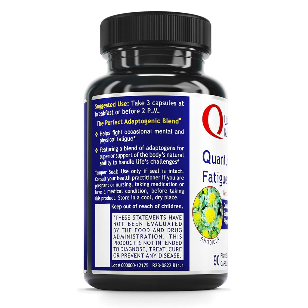 QNL Quantum Fatigue Support - Vegan Rhodiola Rosea Root Supplement, Organic Adaptogen Blend for Occasional Physical & Cognitive Stress - 90 Plant-Based Capsules - TrustMedUSA