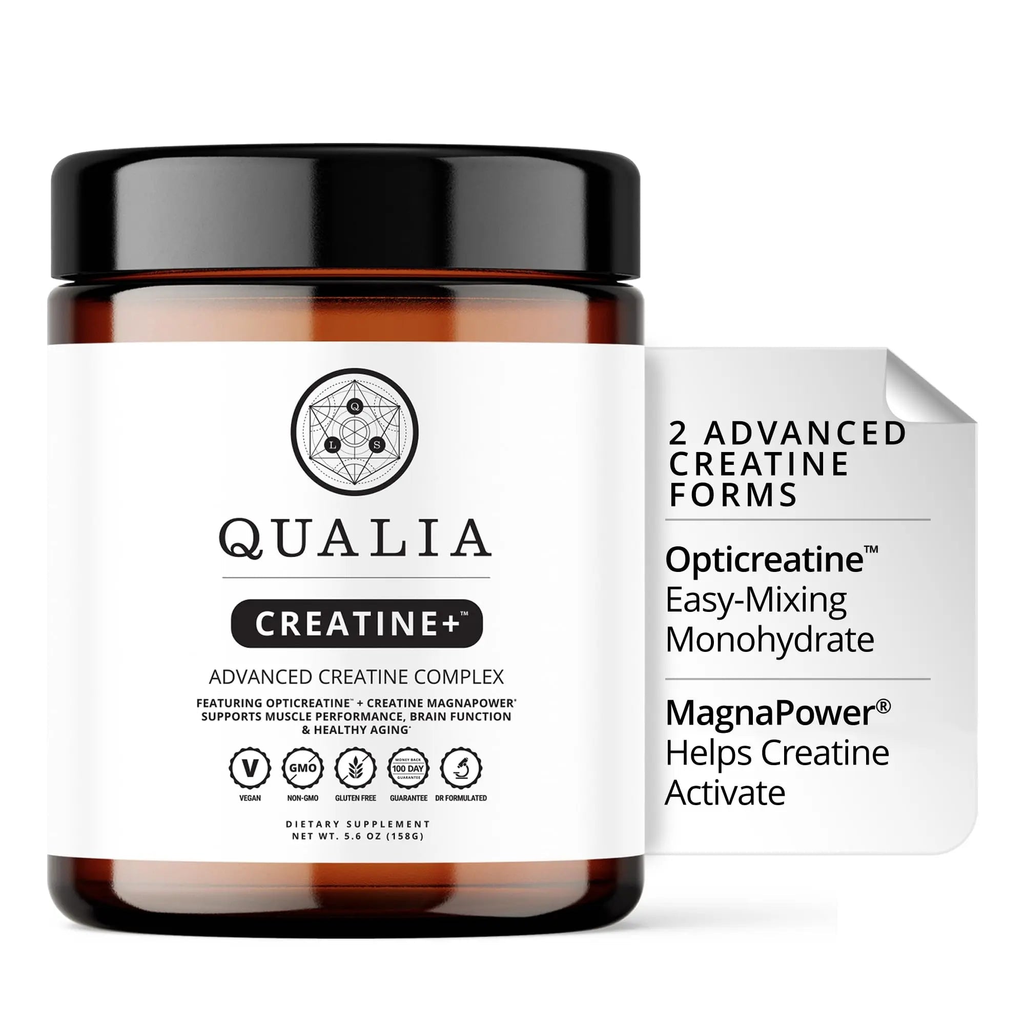 Qualia Creatine | Advanced Creatine Complex | 2 Sources + Magnesium | Optimized Absorption | Muscle Performance, Brain Function, & Healthy Aging (30 Servings) - TrustMedUSA