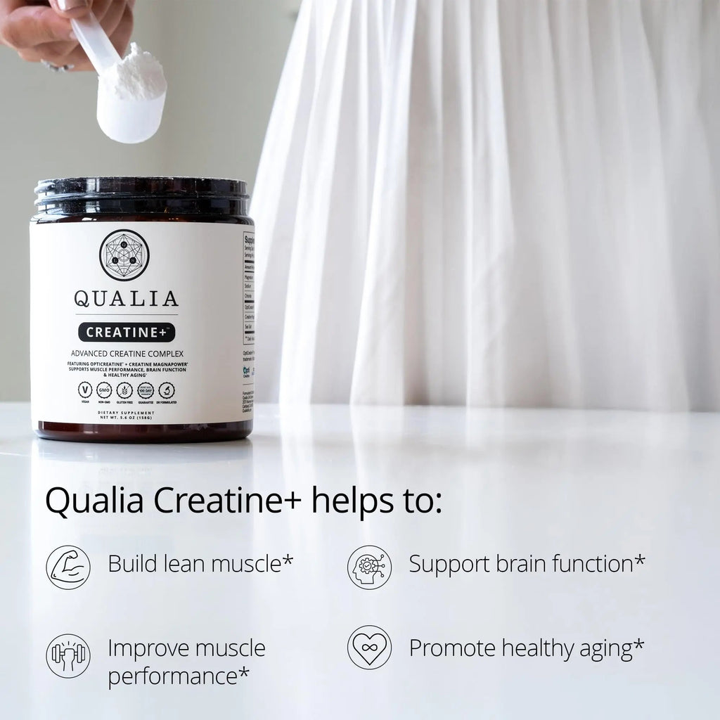 Qualia Creatine | Advanced Creatine Complex | 2 Sources + Magnesium | Optimized Absorption | Muscle Performance, Brain Function, & Healthy Aging (30 Servings) - TrustMedUSA