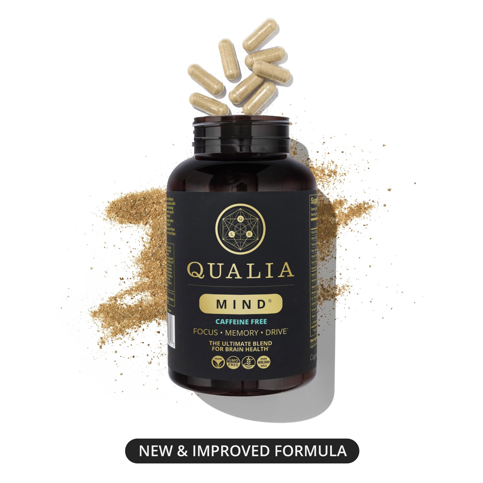 Qualia Mind (Caffeine Free) | The Ultimate Blend for Brain Health* | Doctor-Formulated Nootropic to Fuel Focus & Concentration* | Supports Long Term Brain Health| Maintain Drive & Productivity - TrustMedUSA