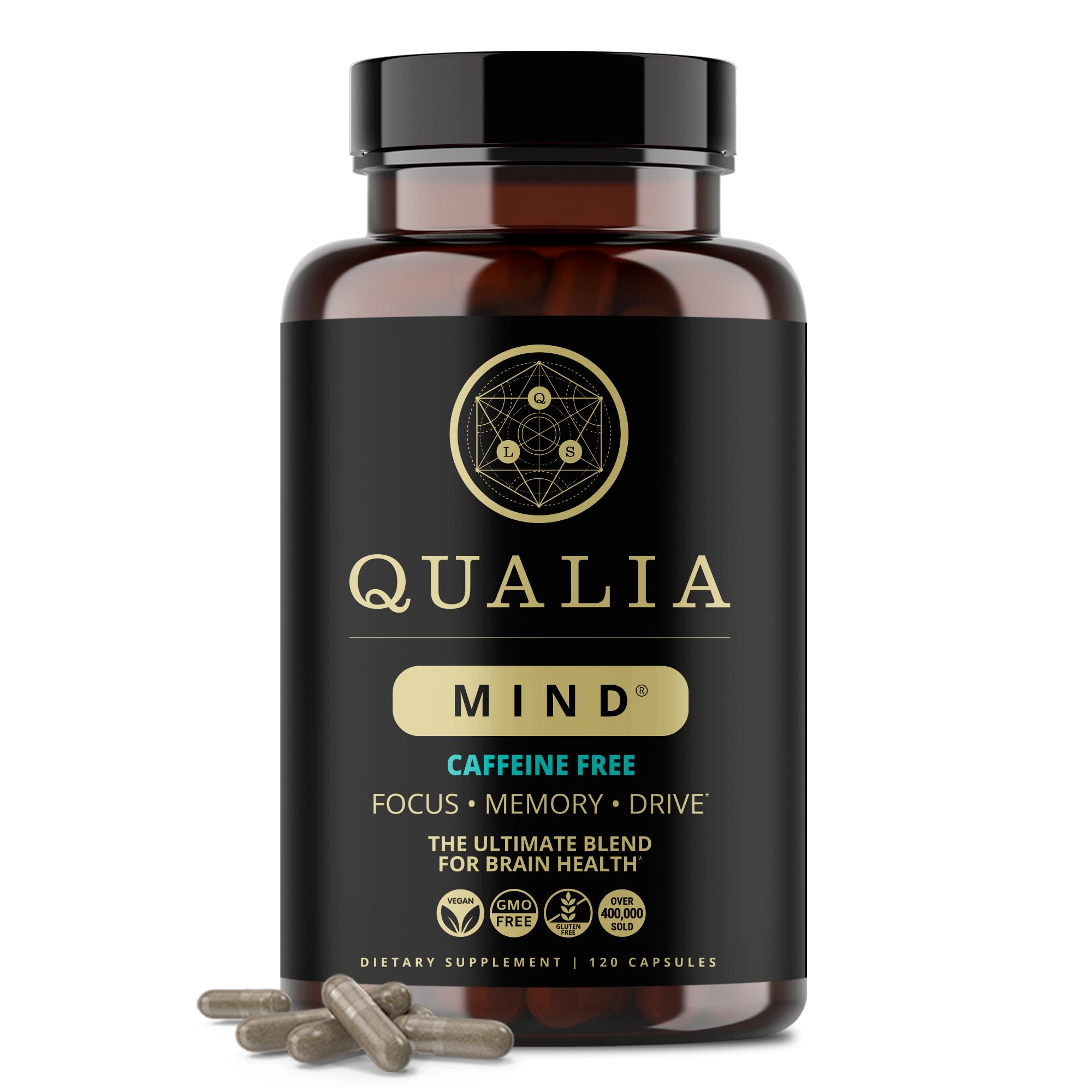 Qualia Mind (Caffeine Free) | The Ultimate Blend for Brain Health* | Doctor-Formulated Nootropic to Fuel Focus & Concentration* | Supports Long Term Brain Health| Maintain Drive & Productivity - TrustMedUSA