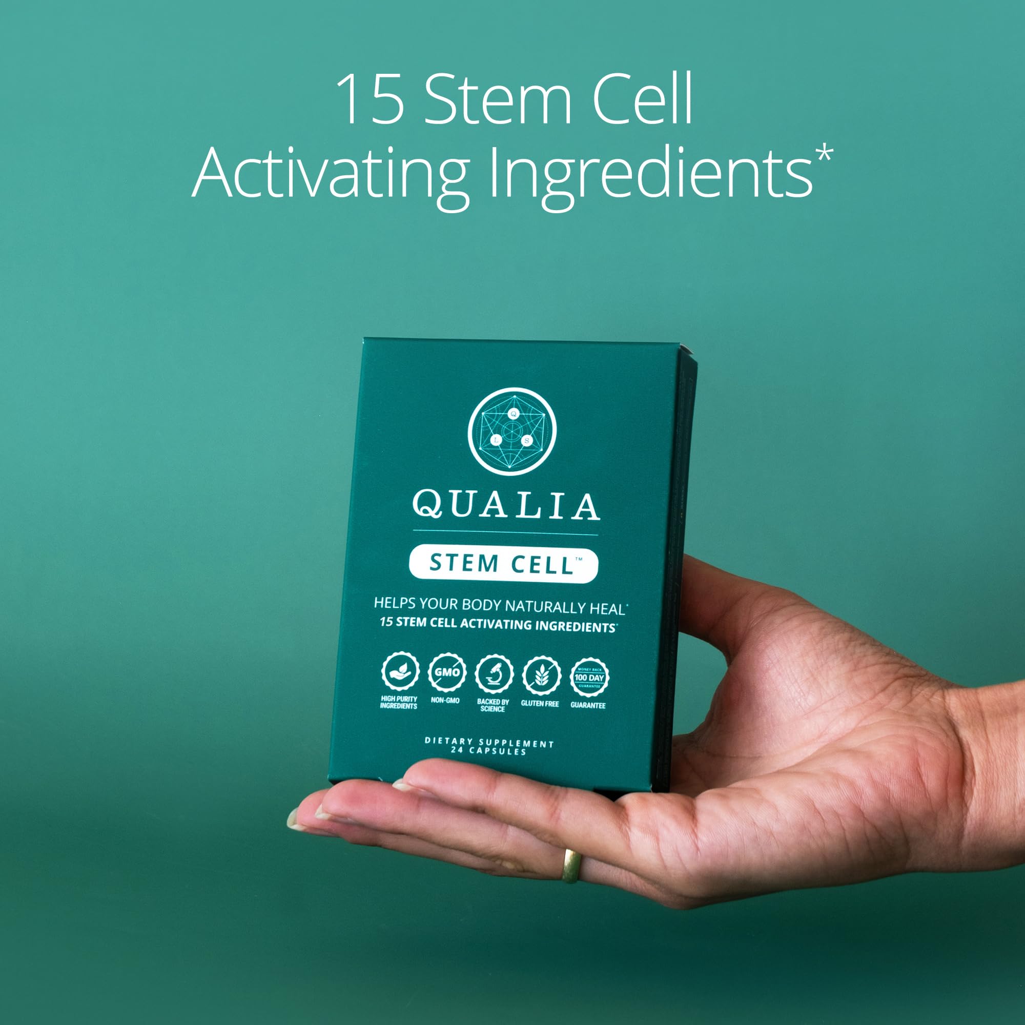 Qualia Stem Cell — Stem Cell Supplement Support with Royal Jelly, Astragalus & Sea Buckthorn | 16 Ingredients | 4 Days a Month | Helps Body Naturally heal* - TrustMedUSA