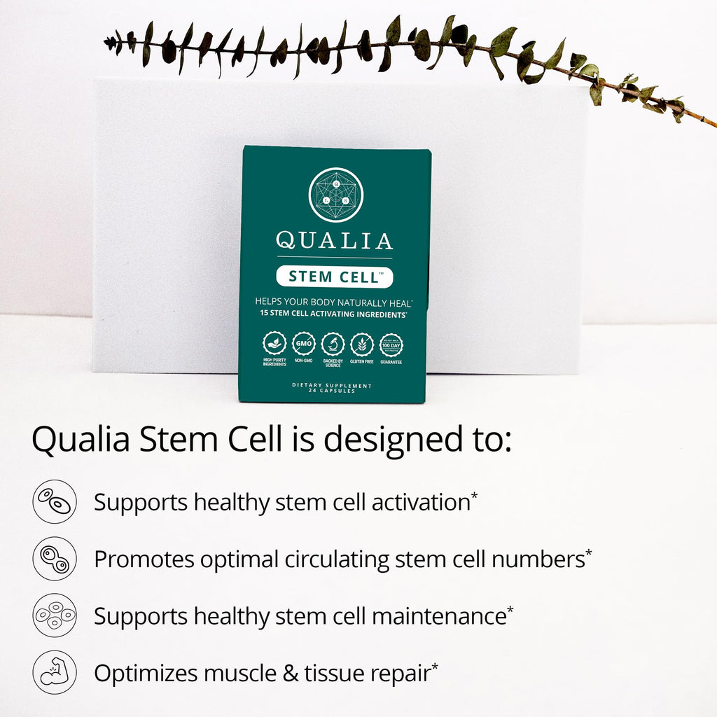 Qualia Stem Cell — Stem Cell Supplement Support with Royal Jelly, Astragalus & Sea Buckthorn | 16 Ingredients | 4 Days a Month | Helps Body Naturally heal* - TrustMedUSA