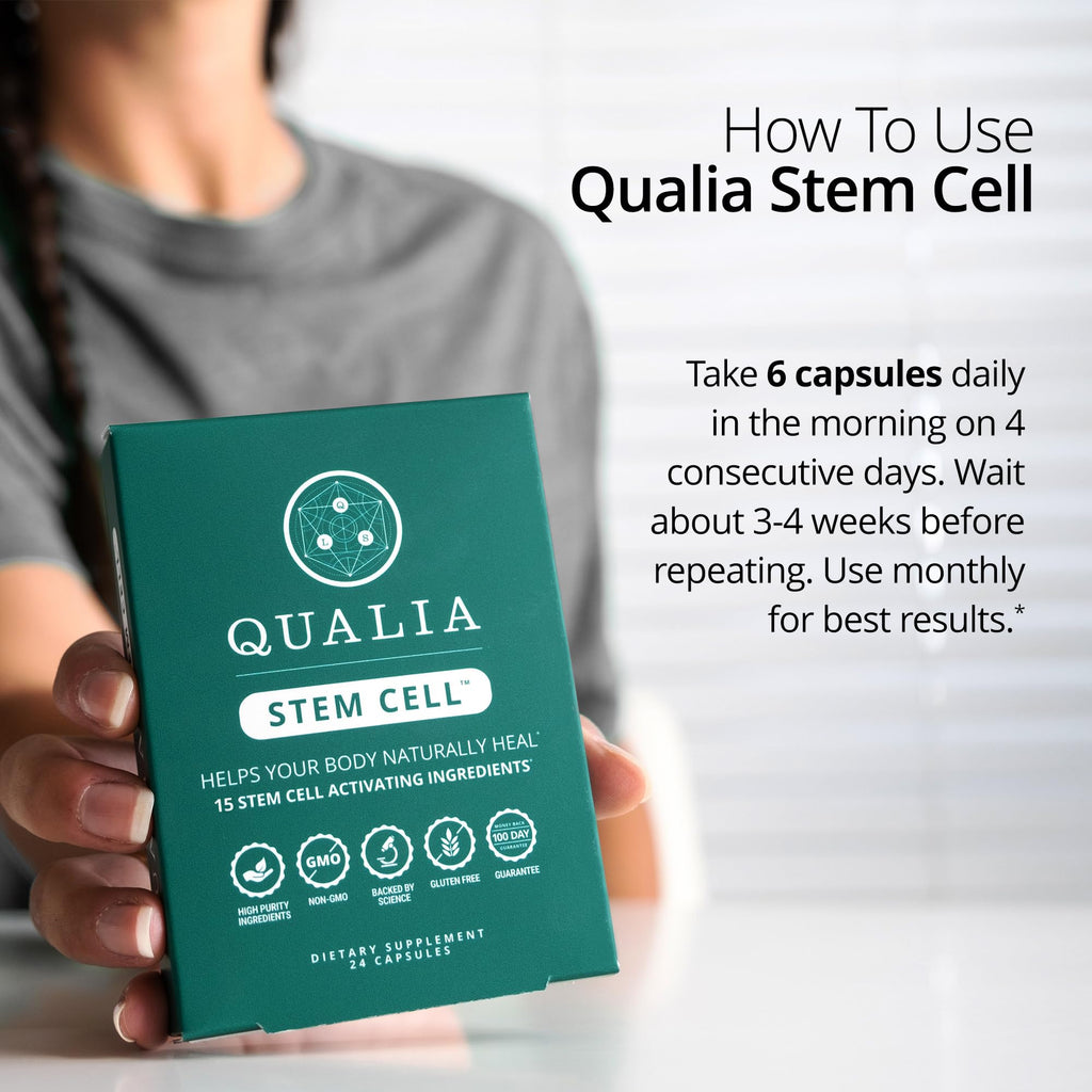 Qualia Stem Cell — Stem Cell Supplement Support with Royal Jelly, Astragalus & Sea Buckthorn | 16 Ingredients | 4 Days a Month | Helps Body Naturally heal* - TrustMedUSA