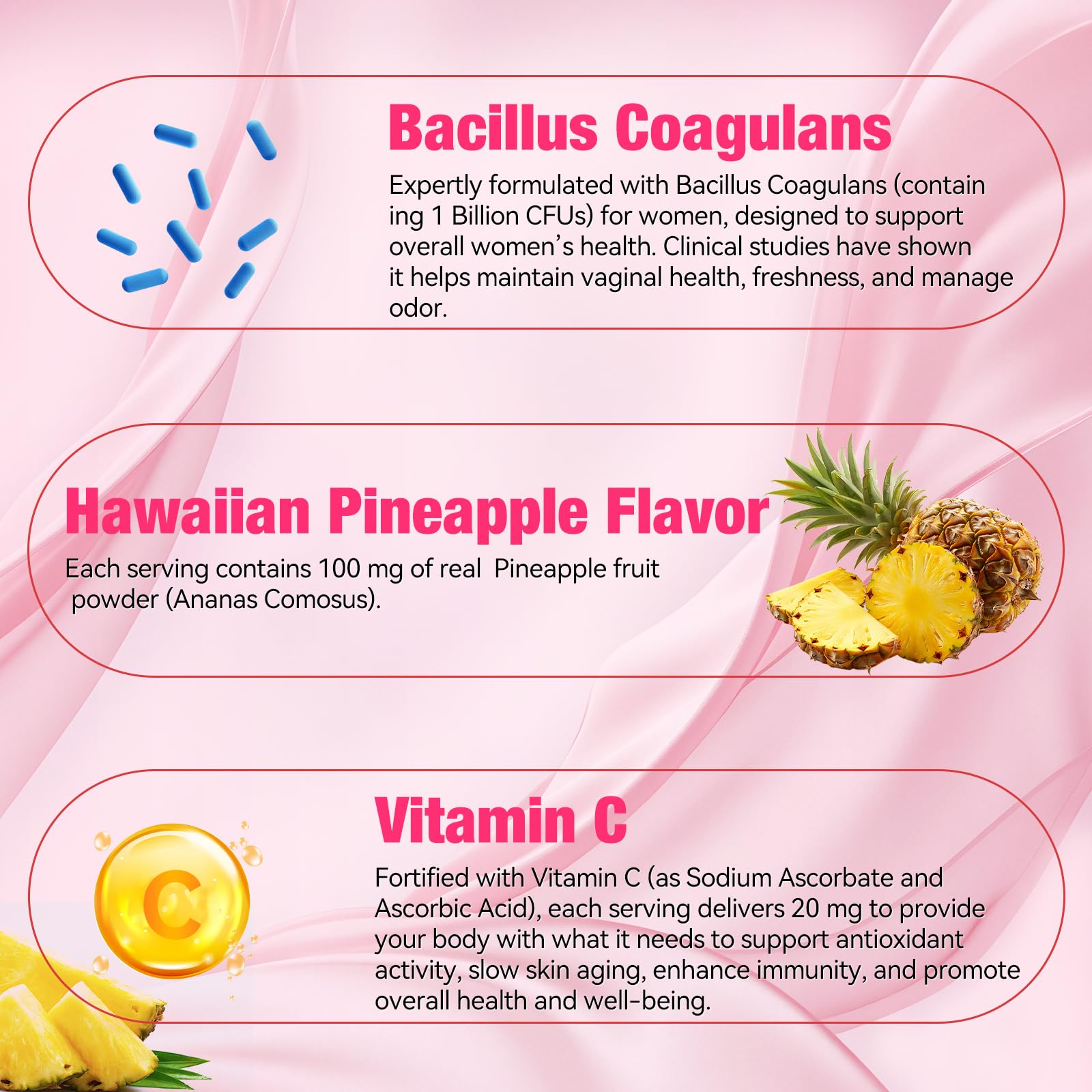 QualiLife Premium Feminine Balance Gummies for Women – Probiotic Vaginal Health Support with Vitamin C – pH Balance & Flora Support – Sugar Free, Vegan, Hawaiian Pineapple Flavor – 60 Gummies (1) - TrustMedUSA