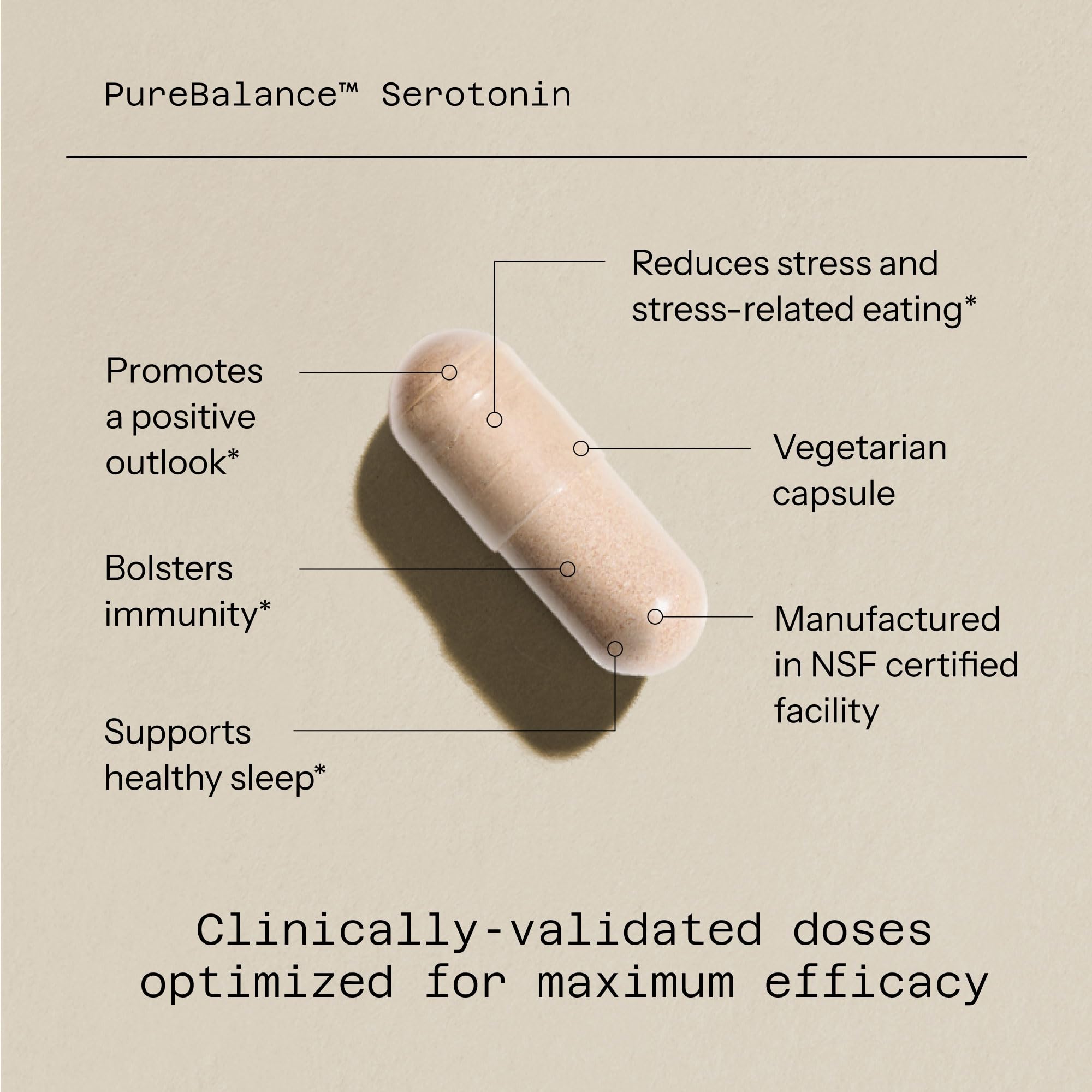 Quality of Life Pure Balance Serotonin Premium–Helps Boost Serotonin & Cortisol Levels - Includes 5-HTP, Venetron, Sensoril, Vitamin D3 & L-Theanine–60 Capsules - TrustMedUSA