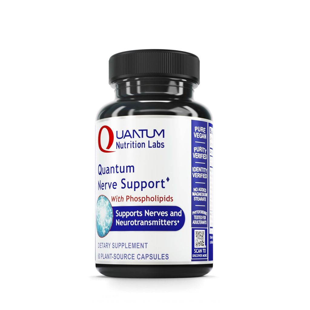 Quantum Nutrition Labs Nerve Support - Nerve Health Supplements, Brain Supplements, Nootropic with Rhodiola Rosea, Brain & Nerve Health - 60 Vegetarian Capsules - TrustMedUSA