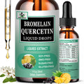 Quercetin Liquid Drops, Quercetin with Bromelain Elderberry Nettle Leaf Vitamin C Liquid Supplements, High Absorption Quercetin Liquid Drops for Women Men, Healthy Immune Antioxidant Support, Non-GMO - TrustMedUSA