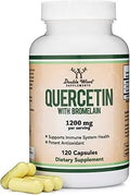 Quercetin with Bromelain - 120 Count (1,200mg Servings) Immune Health Capsules - TrustMedUSA