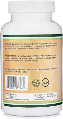 Quercetin with Bromelain - 120 Count (1,200mg Servings) Immune Health Capsules - TrustMedUSA
