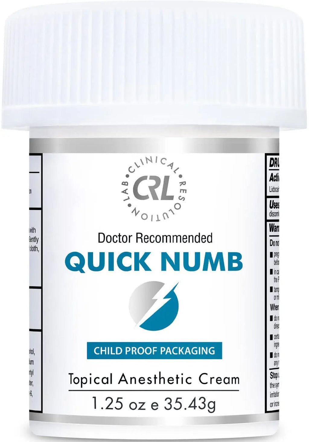 Quick Numb 5% Lidocaine Cream Maximum Strength Liposomal, Fast Itch Burn Pain Relief Cream with Aloe Allantoin Vitamin E, Gentle on Skin Support Healing Hemorrhoid Treatment 1.25 oz - TrustMedUSA