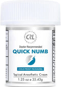 Quick Numb 5% Lidocaine Cream Maximum Strength Liposomal, Fast Itch Burn Pain Relief Cream with Aloe Allantoin Vitamin E, Gentle on Skin Support Healing Hemorrhoid Treatment 1.25 oz - TrustMedUSA
