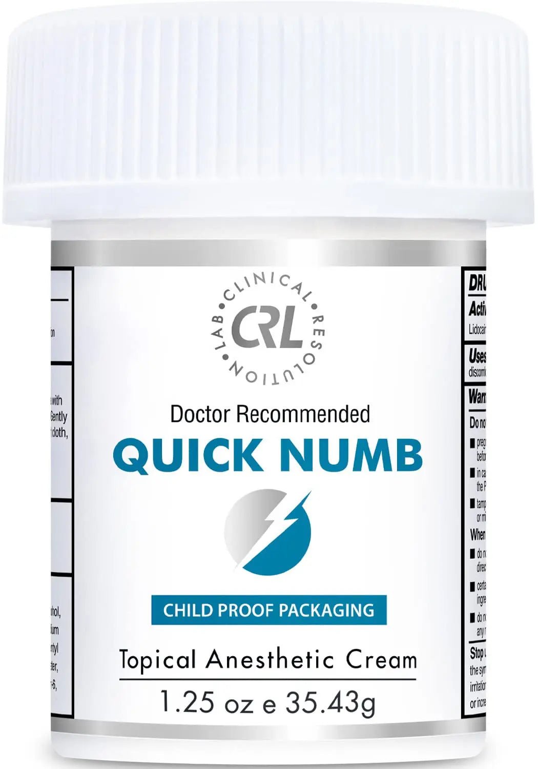 Quick Numb 5% Lidocaine Cream Maximum Strength Liposomal, Fast Itch Burn Pain Relief Cream with Aloe Allantoin Vitamin E, Gentle on Skin Support Healing Hemorrhoid Treatment 1.25 oz - TrustMedUSA