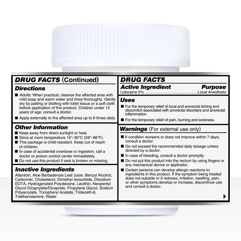 Quick Numb 5% Lidocaine Cream Maximum Strength Liposomal, Fast Itch Burn Pain Relief Cream with Aloe Allantoin Vitamin E, Gentle on Skin Support Healing Hemorrhoid Treatment 1.25 oz - TrustMedUSA
