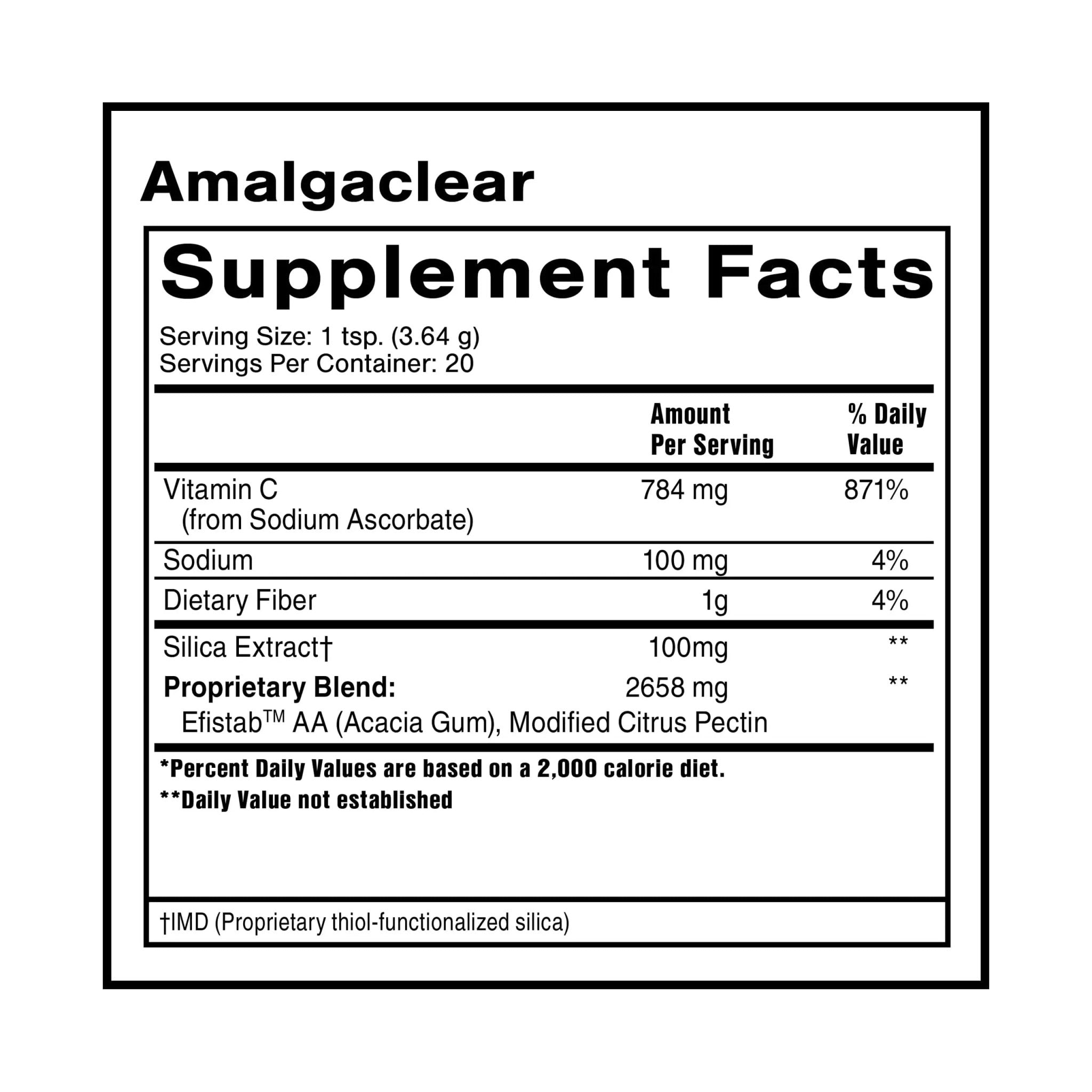 Quicksilver Scientific AmalgaClear - Detox Support with Modified Citrus Pectin & Silica Extract (73g) - TrustMedUSA