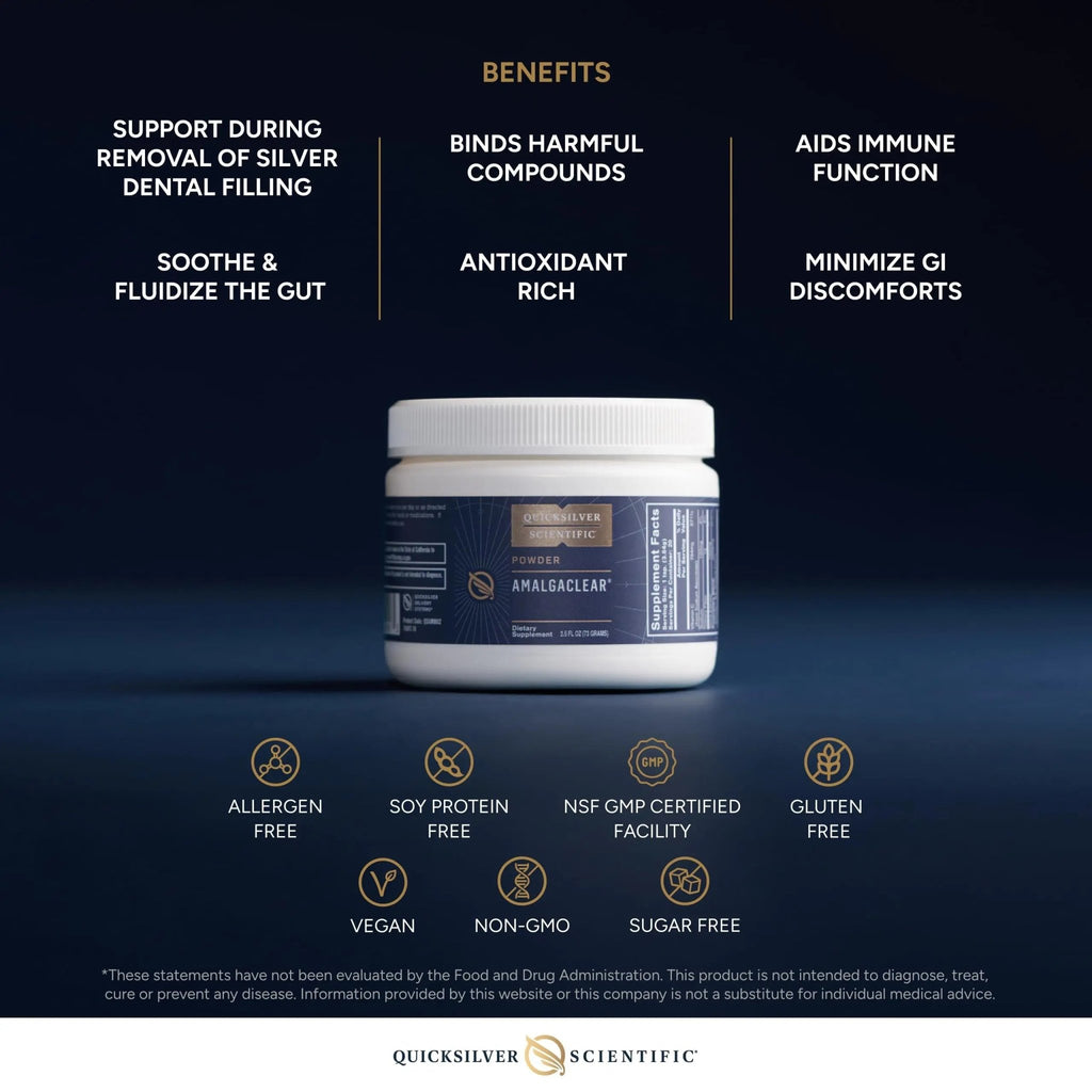 Quicksilver Scientific AmalgaClear - Detox Support with Modified Citrus Pectin & Silica Extract (73g) - TrustMedUSA