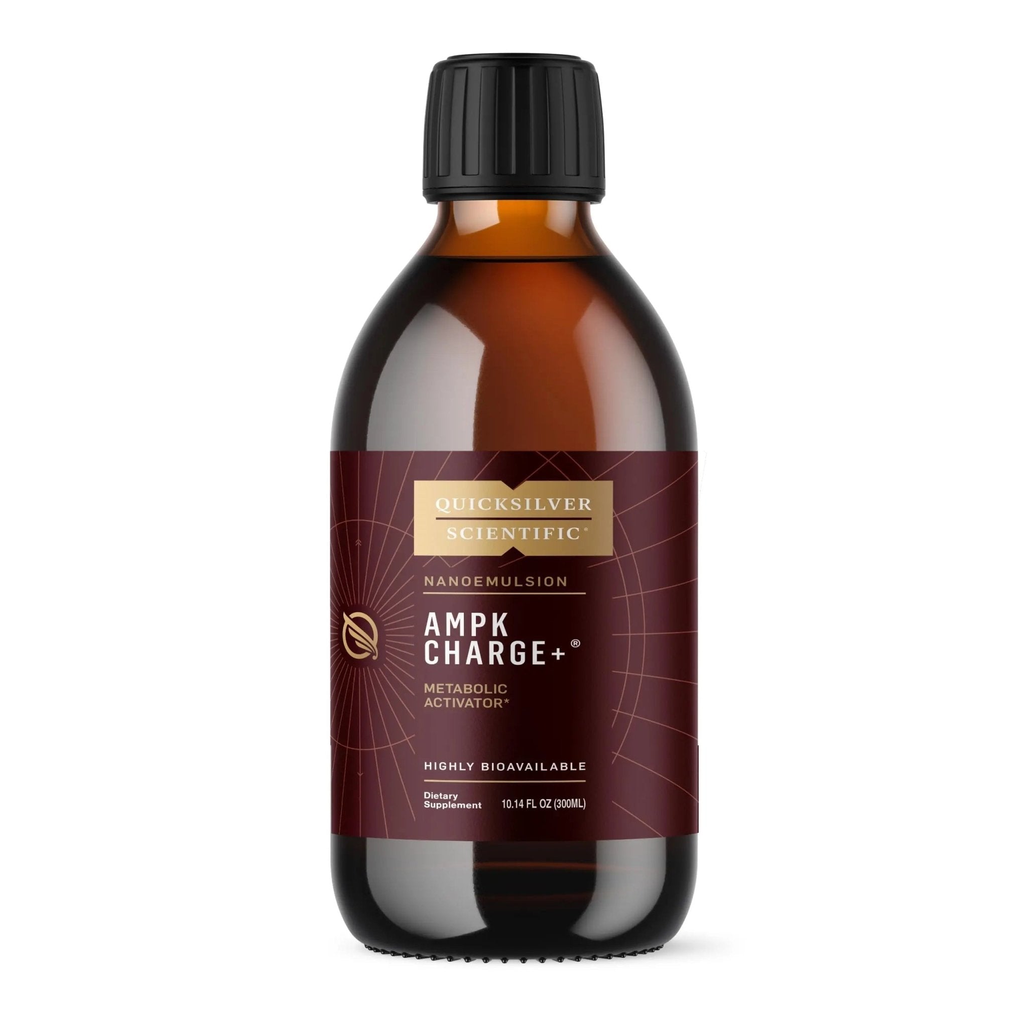 Quicksilver Scientific AMPK Charge+ - Support The Benefits of Intermittent Fasting, Carb Restrictive + Keto Protocols - Promotes Energy Production, Fat Breakdown + Healthy Aging (10.14oz / 300ml) - TrustMedUSA