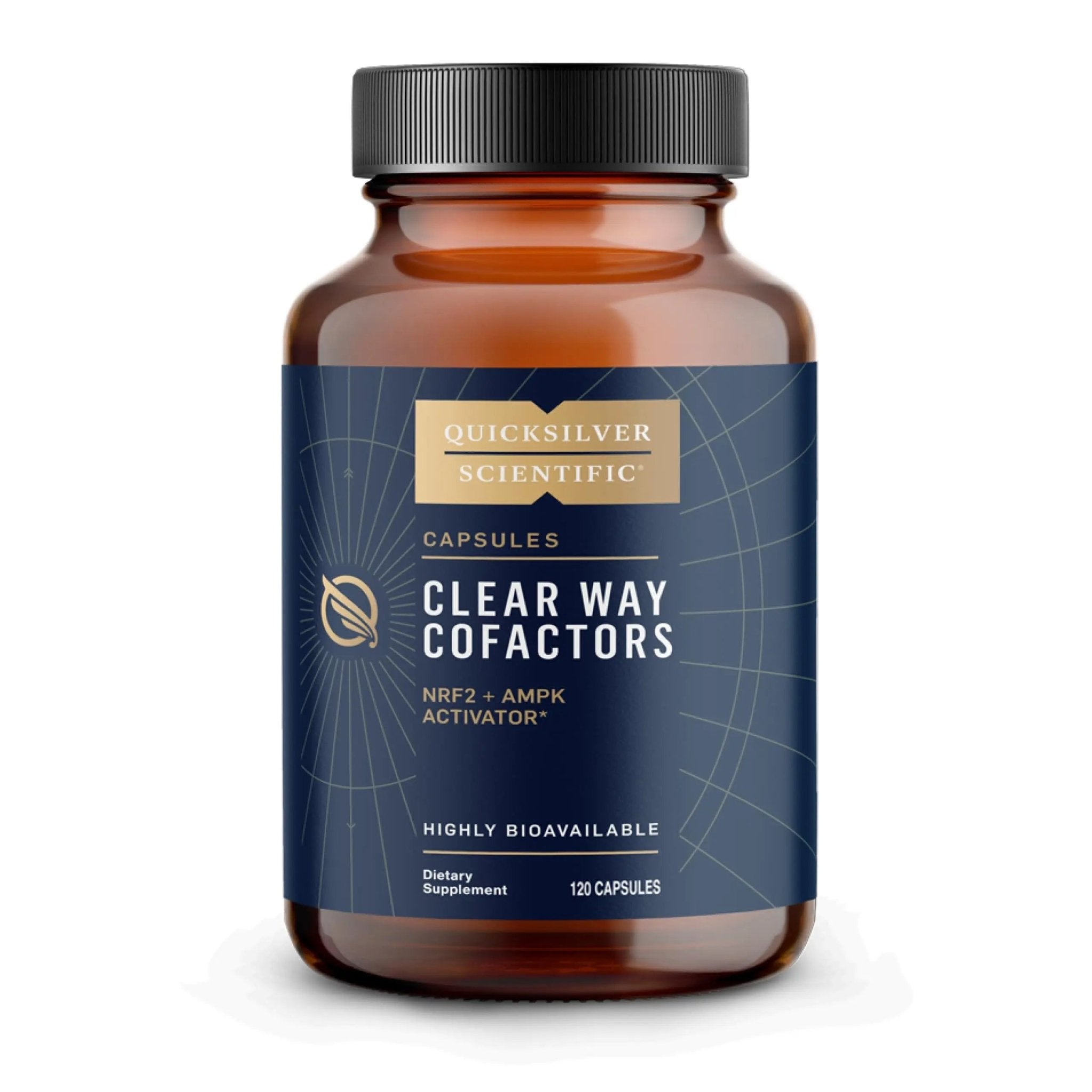 Quicksilver Scientific Clear Way Cofactors - Body Detox Cleanse Support with Vitamin B1, Dandelion Extract, Quercetin & Nattokinase Enzyme - Antioxidant Cleanse to Support Gut Health (120 Capsules) - TrustMedUSA