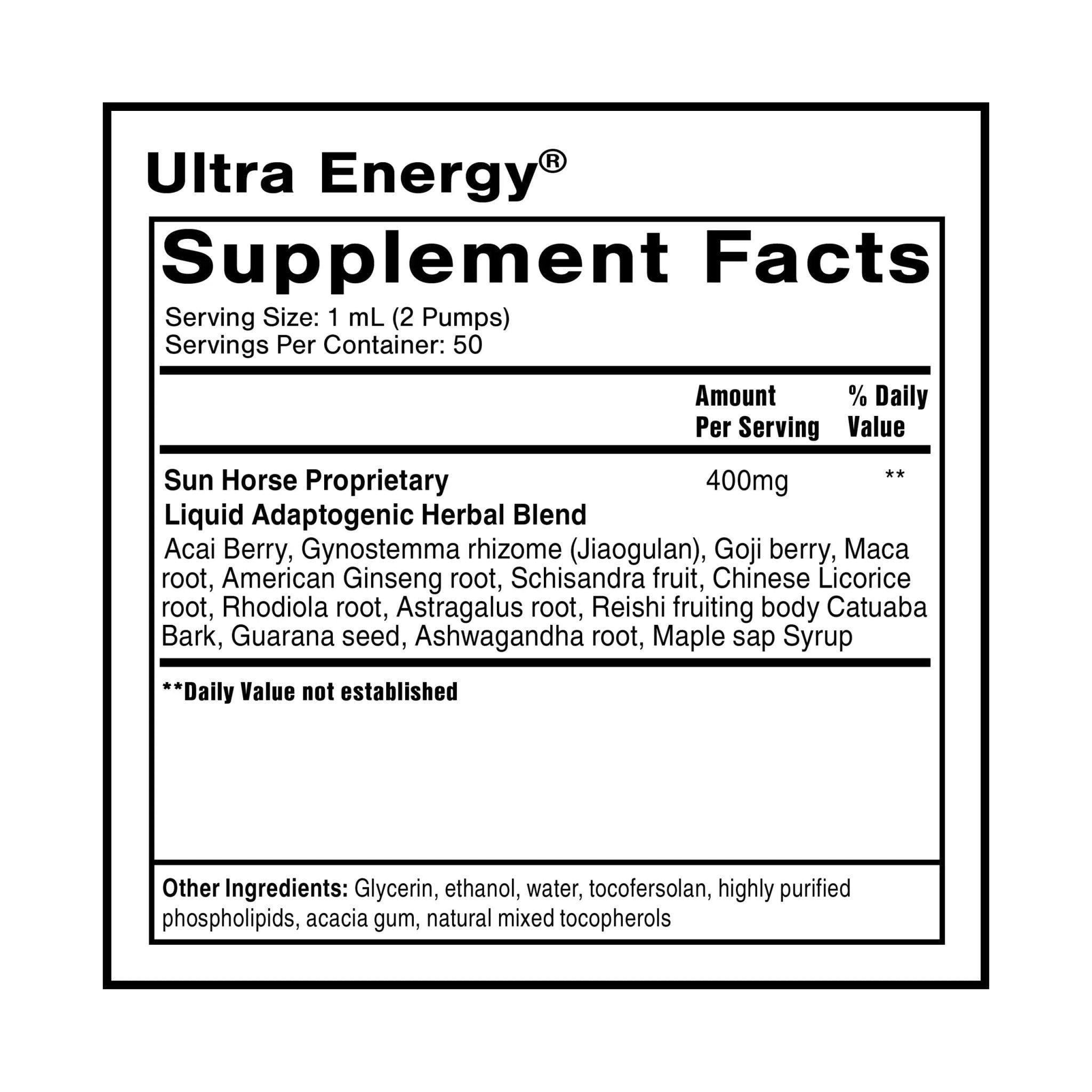 Quicksilver Scientific Dr. Shade's Ultra Energy - Liposomal Adaptogenic Adrenal, Cognitive Support Supplement with Rhodiola, Reishi, Ashwagandha for Women + Men (1.7 fl oz / 50ml) - TrustMedUSA