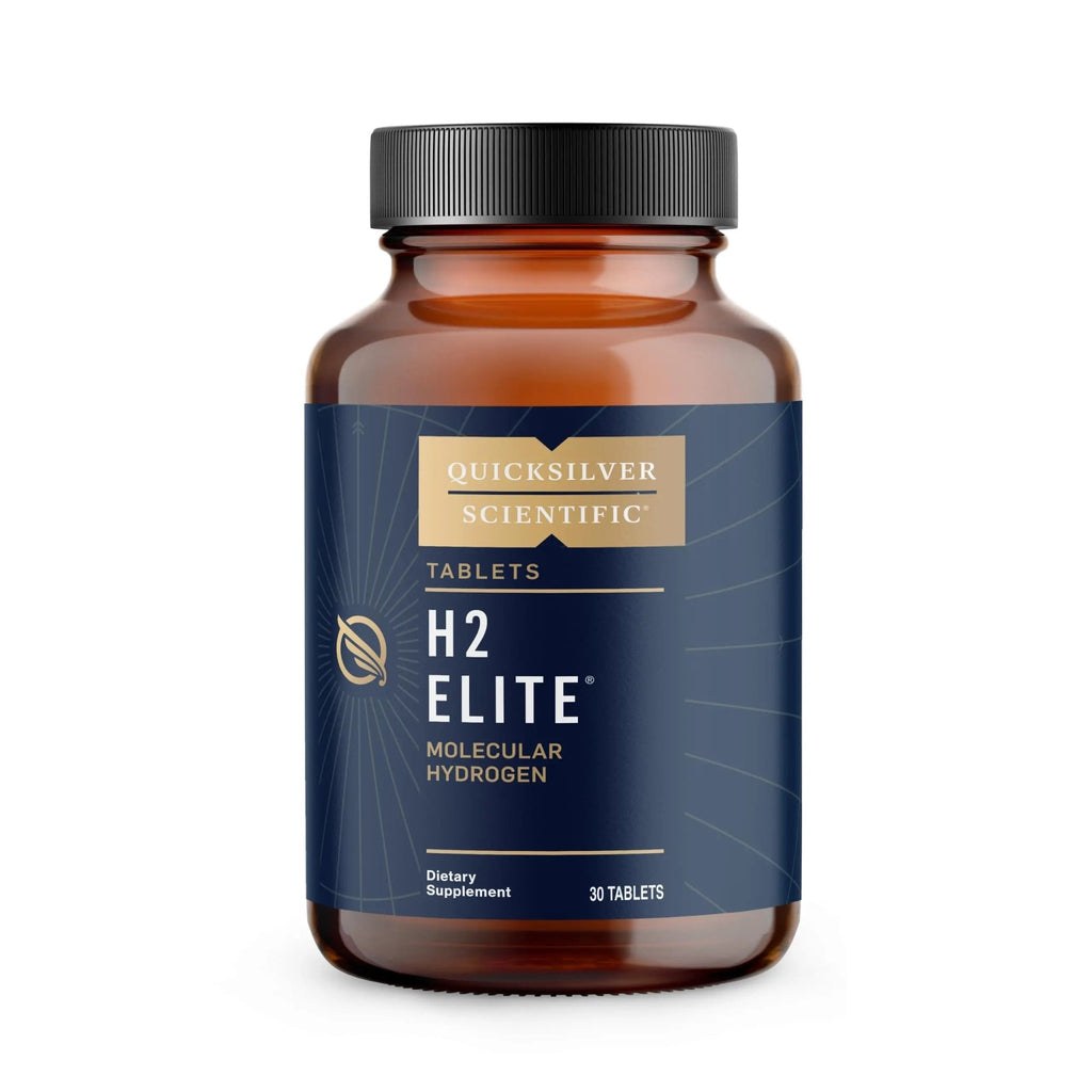 Quicksilver Scientific H2 Elite - Molecular Hydrogen for Energy + Metabolism Support, Water Tablets Perfect for Open Containers - Magnesium Malate Drink Additive (30 Molecular Hydrogen Tablets) - TrustMedUSA
