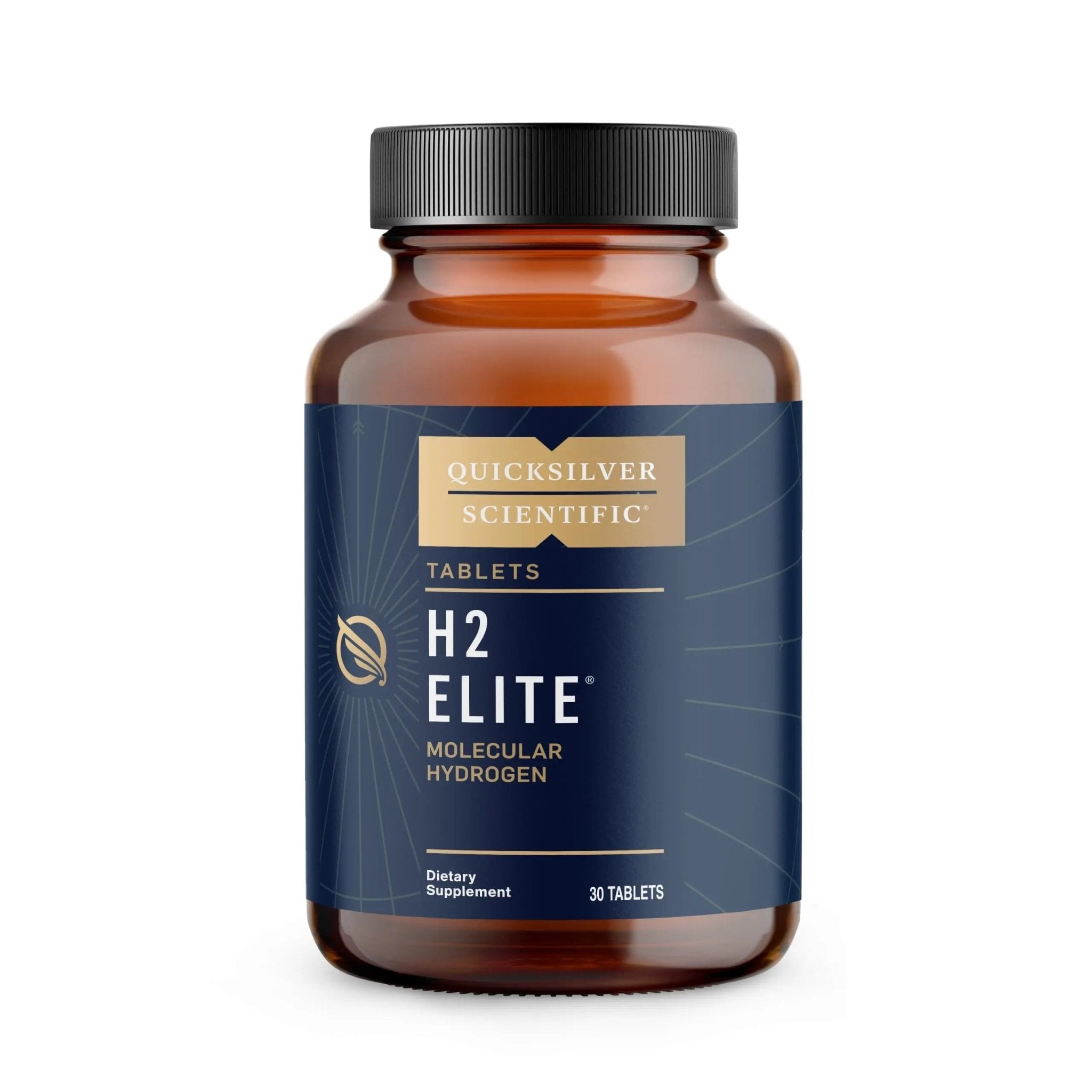 Quicksilver Scientific H2 Elite - Molecular Hydrogen for Energy + Metabolism Support, Water Tablets Perfect for Open Containers - Magnesium Malate Drink Additive (30 Molecular Hydrogen Tablets) - TrustMedUSA