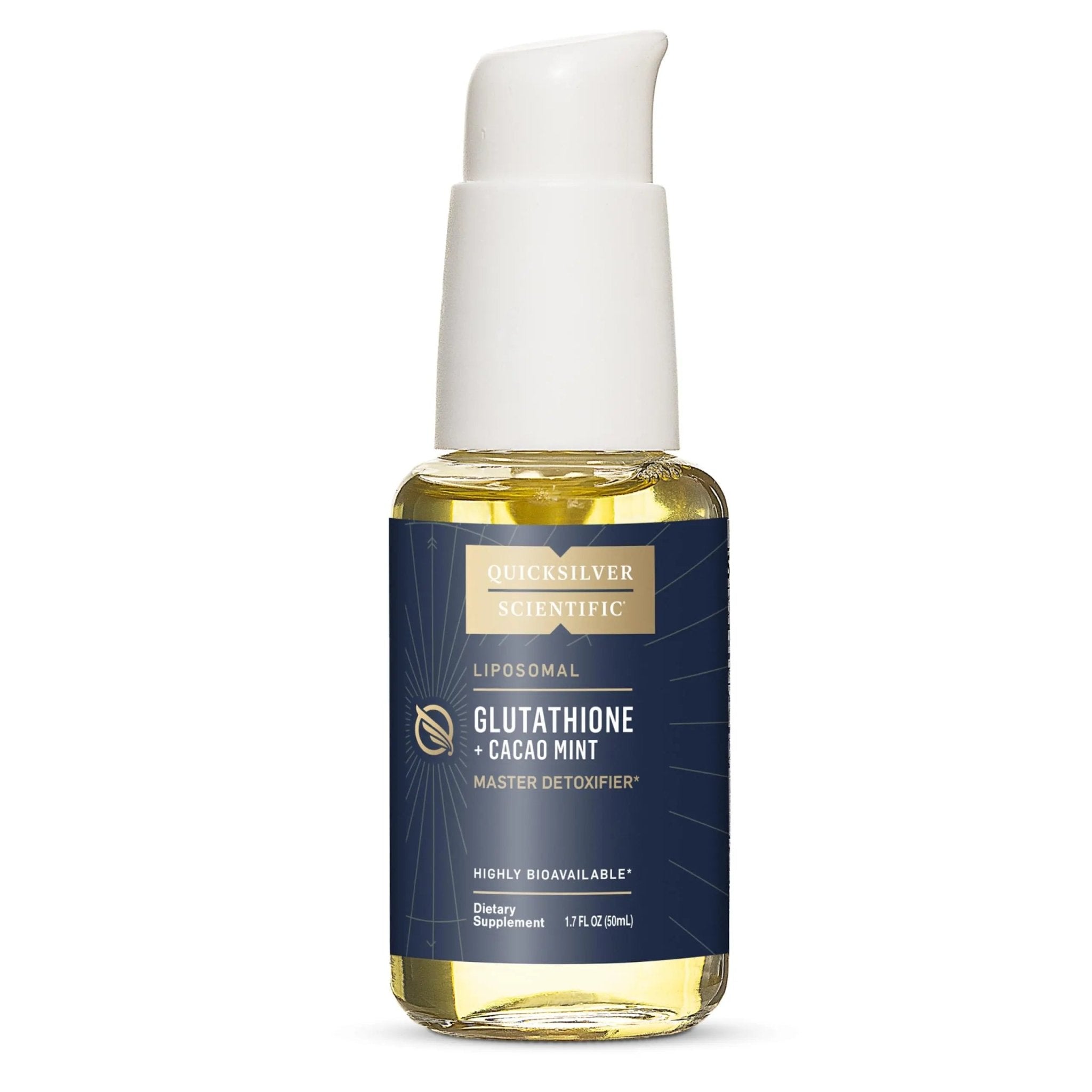 Quicksilver Scientific Liposomal Glutathione - Superior Absorption Oral Glutathione Supplement for Detox & Immune Support - Cacao Mint (1.7 fl oz) - TrustMedUSA