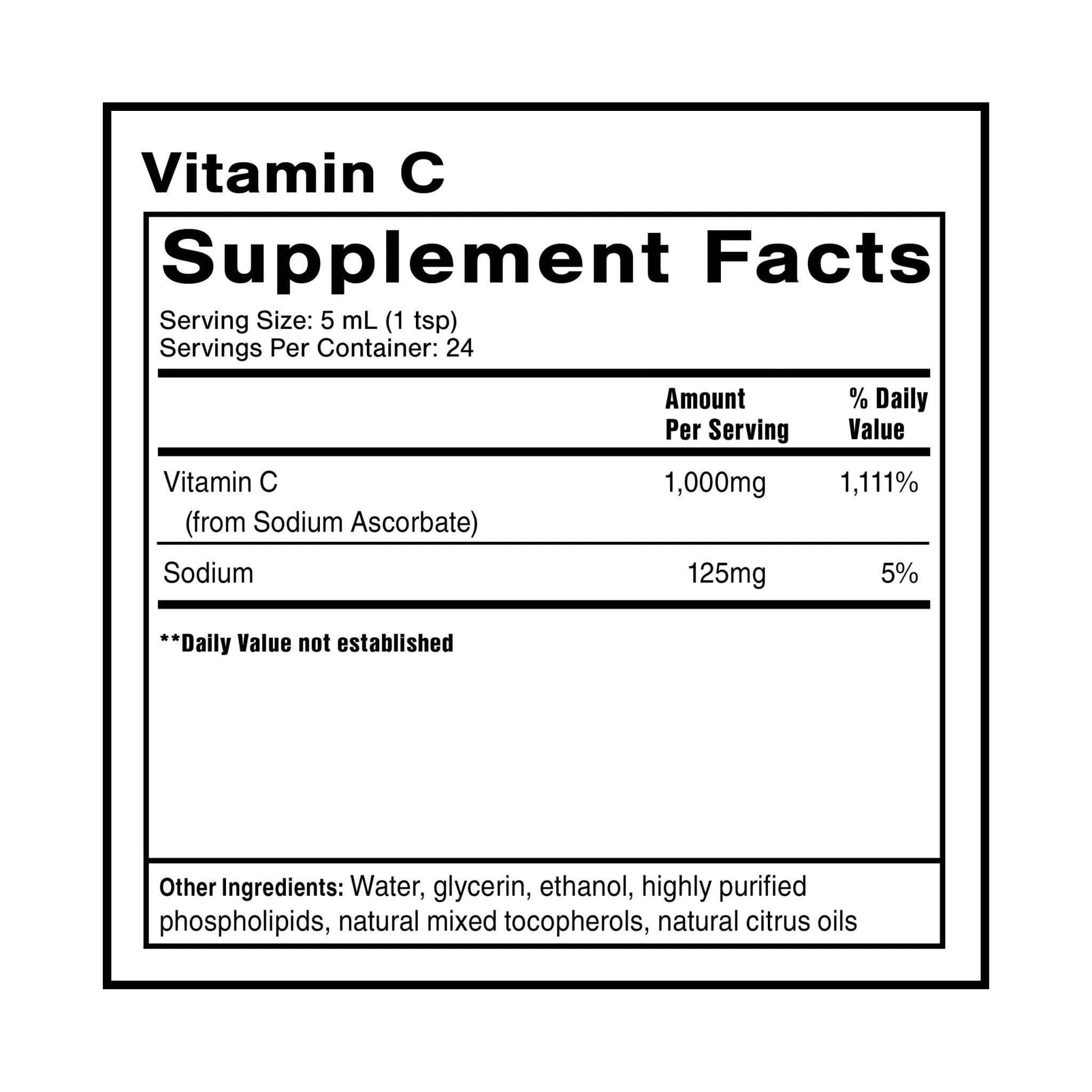 Quicksilver Scientific Liposomal Vitamin C - 1000mg Buffered Liquid Vitamin C Supplement - Immune + Antioxidant Support - Liposomes for Superior Absorption - Vegan + Non-GMO (4oz / 120ml) - TrustMedUSA