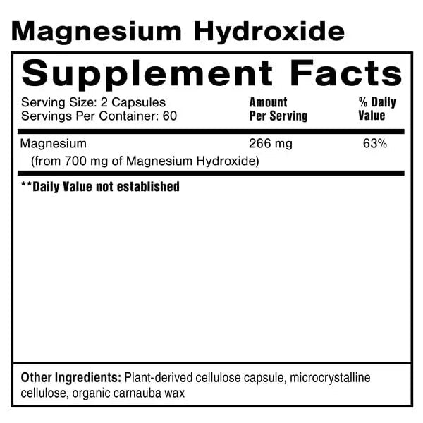 Quicksilver Scientific Magnesium Hydroxide (120 Capsules) - TrustMedUSA
