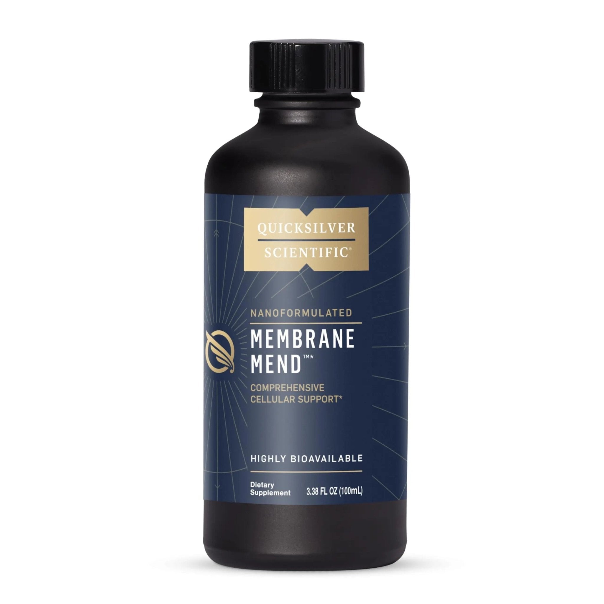 Quicksilver Scientific Membrane Mend - Brain, Cellular & Healthy Aging Support with Phosphatidyl Choline (PC), Vitamin E Tocotrienols, Ahiflower Oil & Astaxanthin Supplements (3.38oz / 100ml) - TrustMedUSA