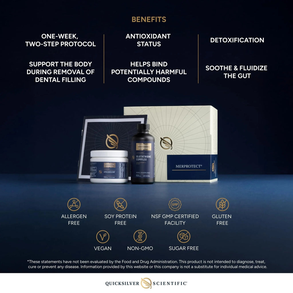 Quicksilver Scientific MerProtect Protocol - 2-Product Liver + GI Cleanse, Liposomal Glutathione Complex Supplement, Cleansing Support with Milk Thistle (2 Piece Kit with Program) - TrustMedUSA