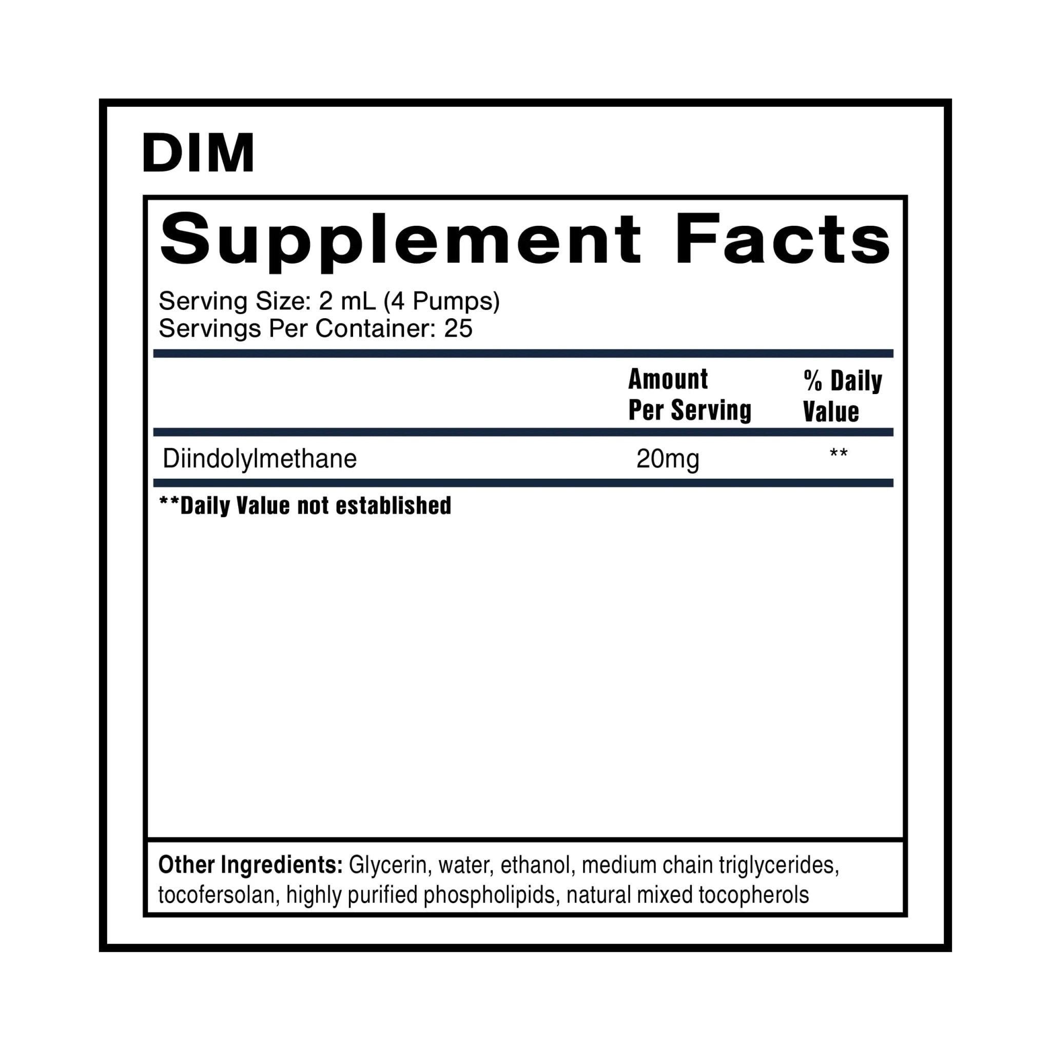 Quicksilver Scientific Nanoemulsified DIM - Liposomal DIM Supplement to Support Healthy Hormone Balance for Women & Men - Soy-Free Detox & Immune Support (1.7oz / 50ml) - TrustMedUSA