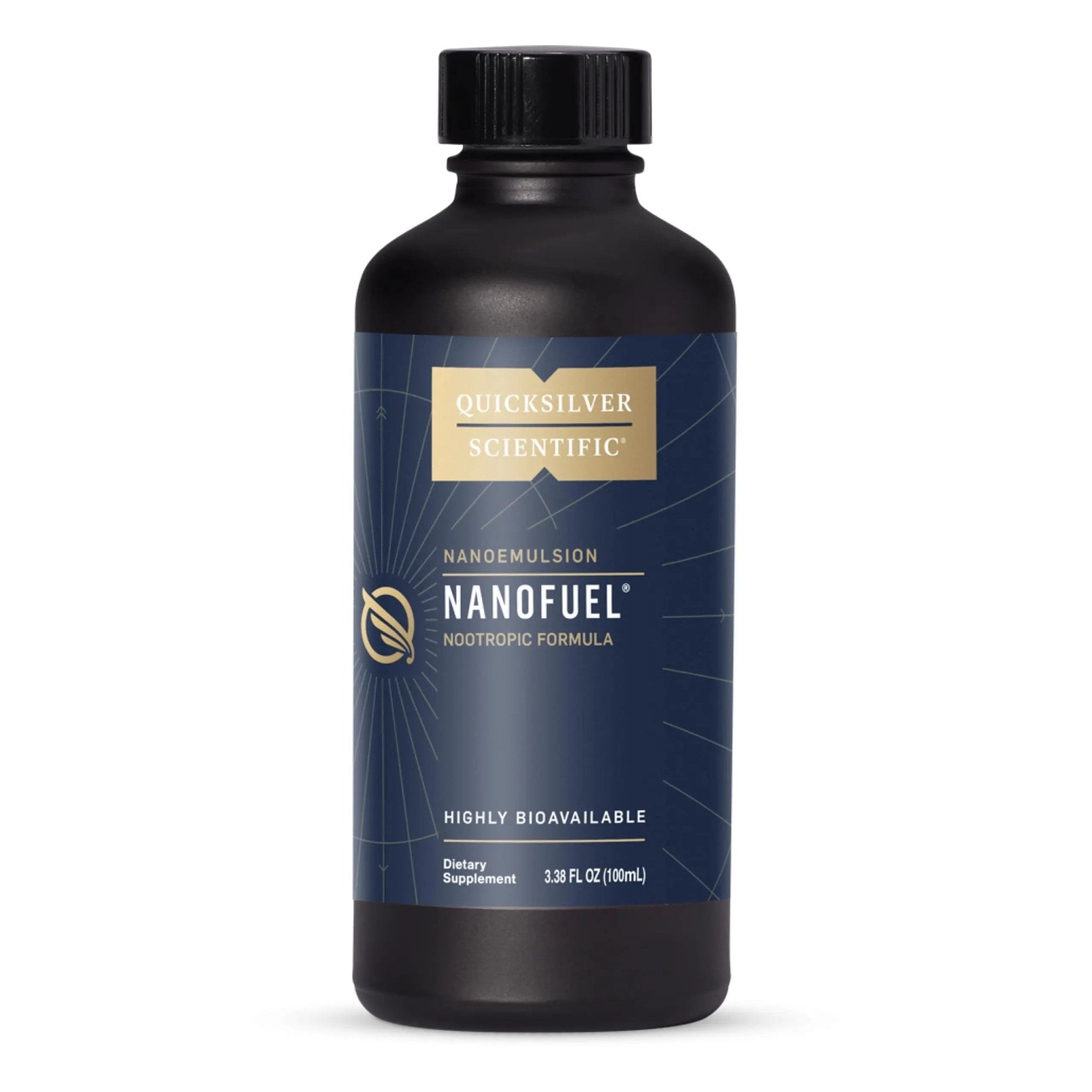 Quicksilver Scientific NanoFuel - Energy Support - Nootropic Formula Designed to Support Focus + Productivity (3.38oz / 100ml) - TrustMedUSA