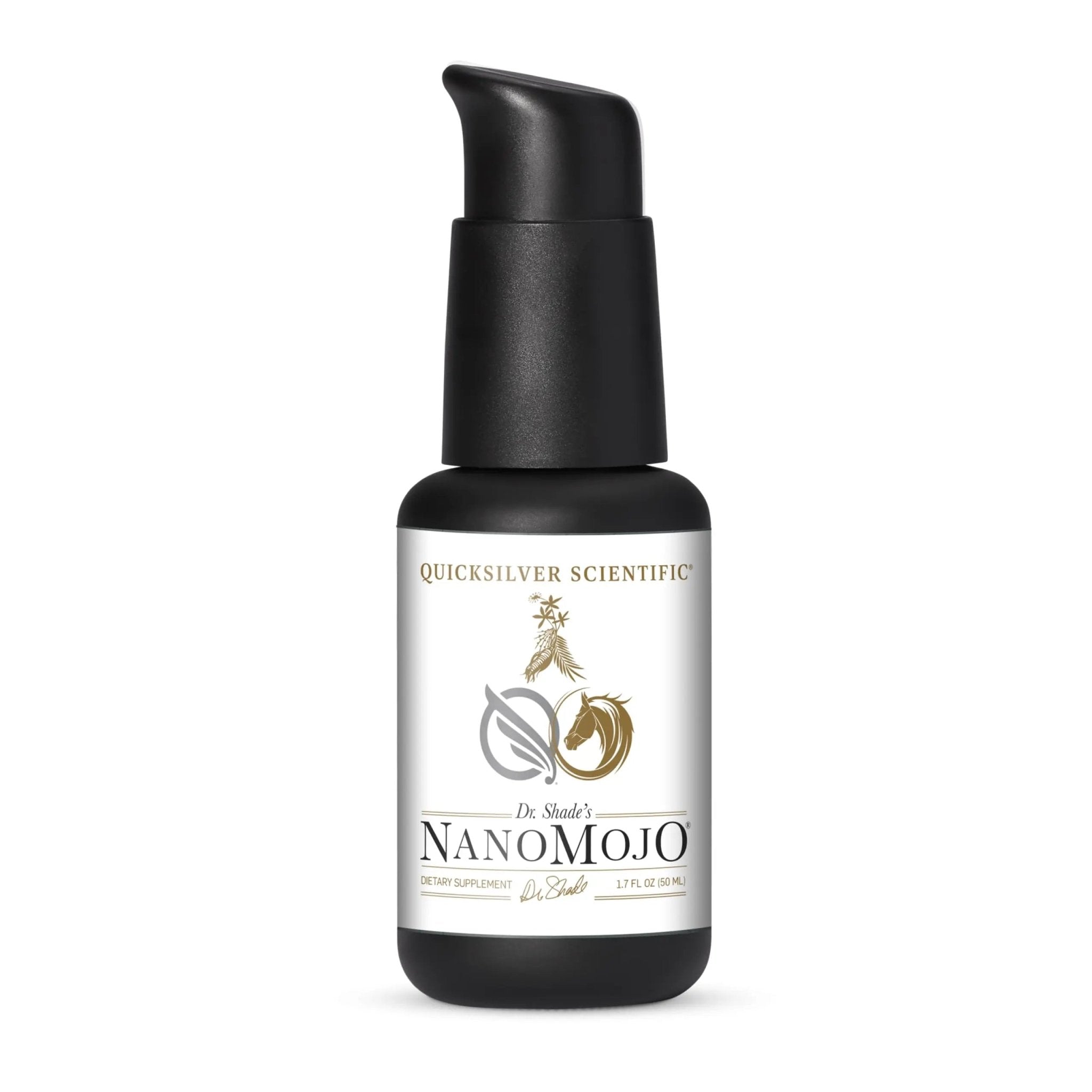 Quicksilver Scientific NanoMojo - Male-Specific Endurance Elixir & Energy Boost Support - 19 Herbs Including Epimedium for Men, Rhodiola Extract, Herbal Ginseng, and Adaptogenic Herbs (1.7oz / 50ml) - TrustMedUSA
