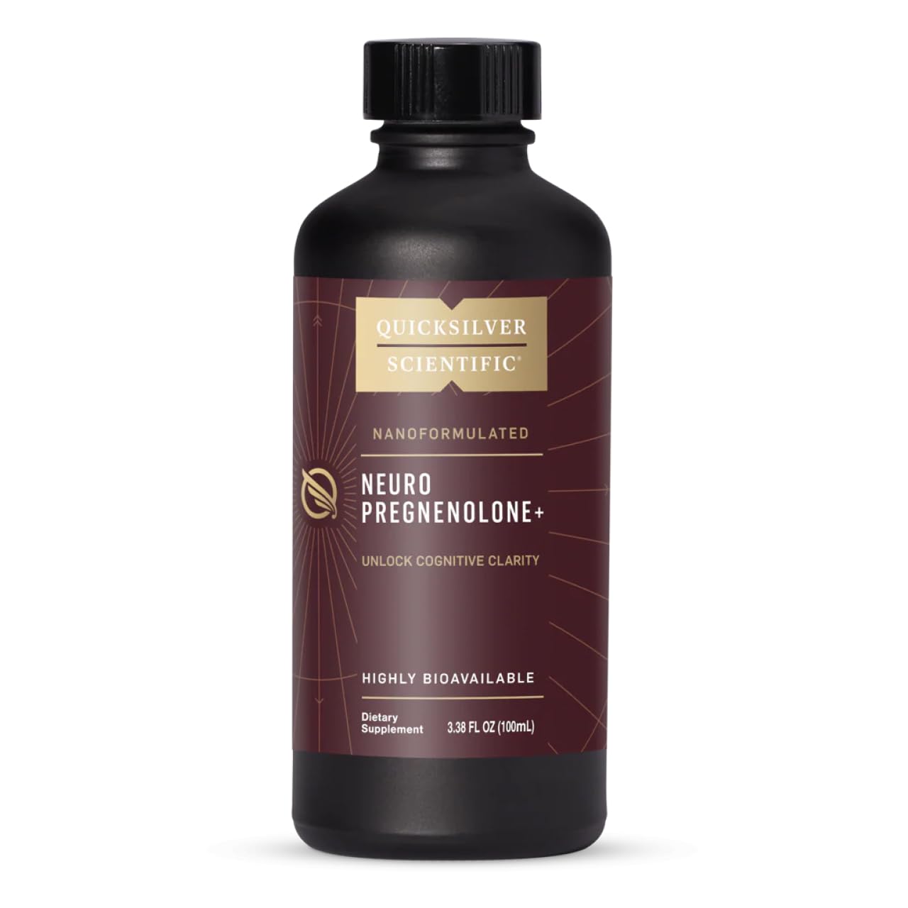 Quicksilver Scientific Neuro Pregnenolone+ - Brain Support Supplement for Neurological Health - Neuroactive Ingredients - Rapid Absorption - Vegan, Sugar-Free & Gluten-Free - 3.38 fl oz (20 Servings) - TrustMedUSA
