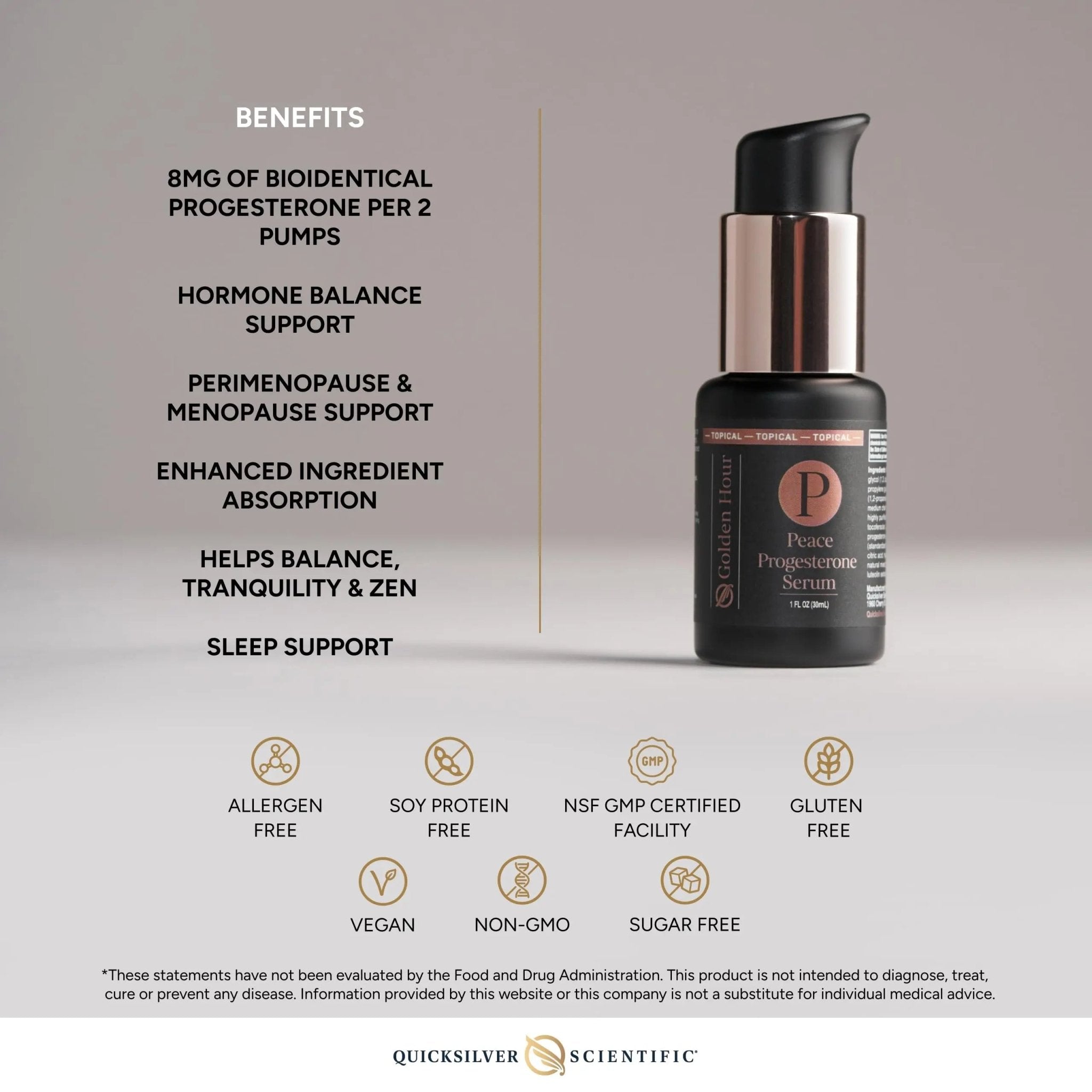 Quicksilver Scientific Peace Serum 1 fl oz (30ml) - TrustMedUSA