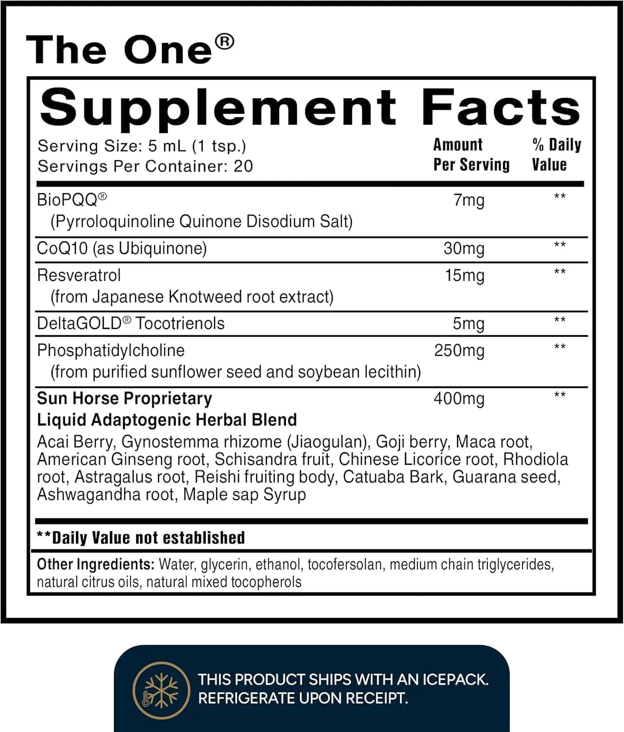 Quicksilver Scientific The ONE Mitochondrial Elixir - Mitochondria Supplement to Support Cellular Health with Phosphatidylcholine, Resveratrol, Reishi Mushroom & CoQ10 Liquid (3.38 Fl oz / 100ml) - TrustMedUSA