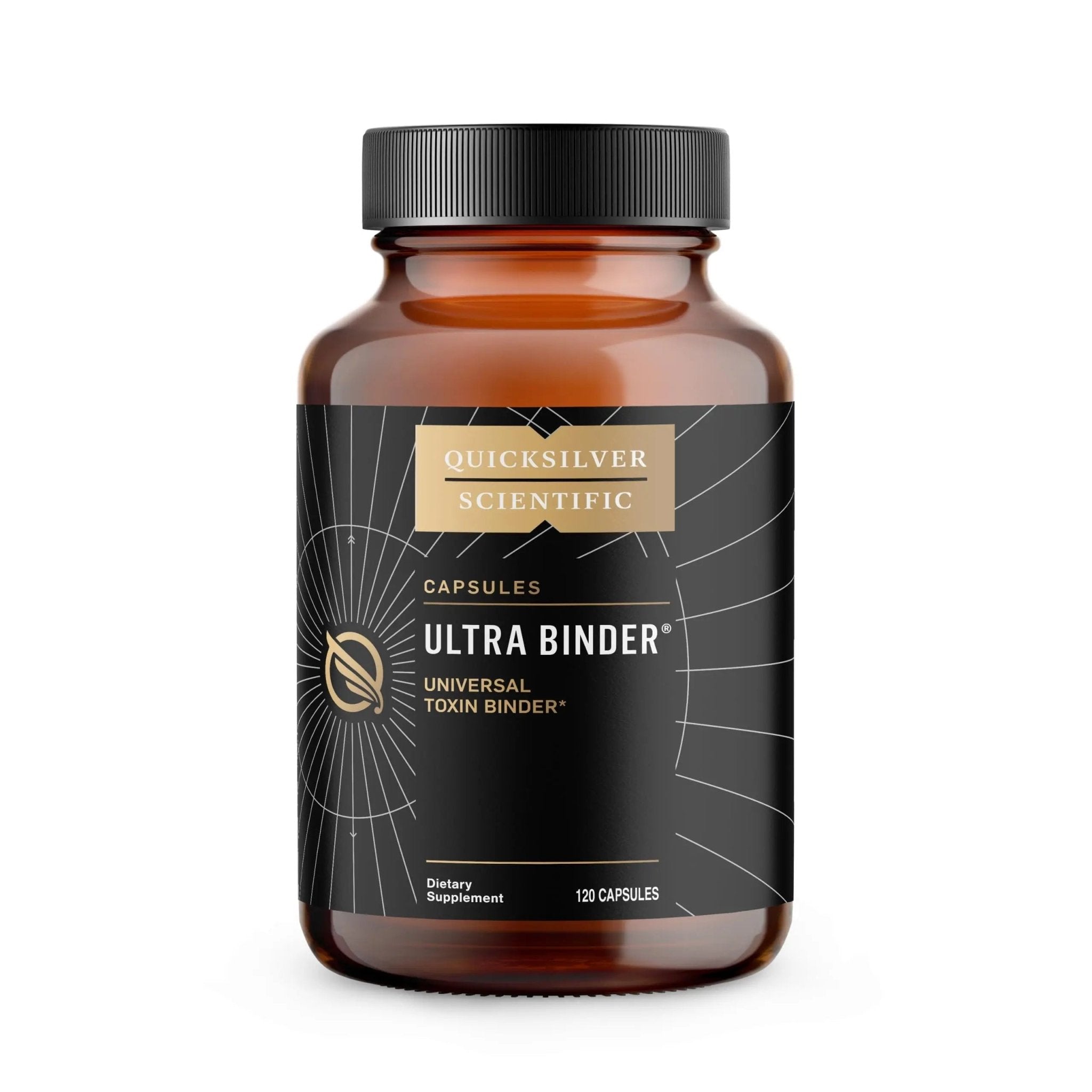 Quicksilver Scientific Ultra Binder - Multi Toxin Binder with Bentonite Clay Powder, Zeolite Detox & Charcoal - Supplement for Gut Support & The Body's Toxin Removal Process (120 Capsules) - TrustMedUSA