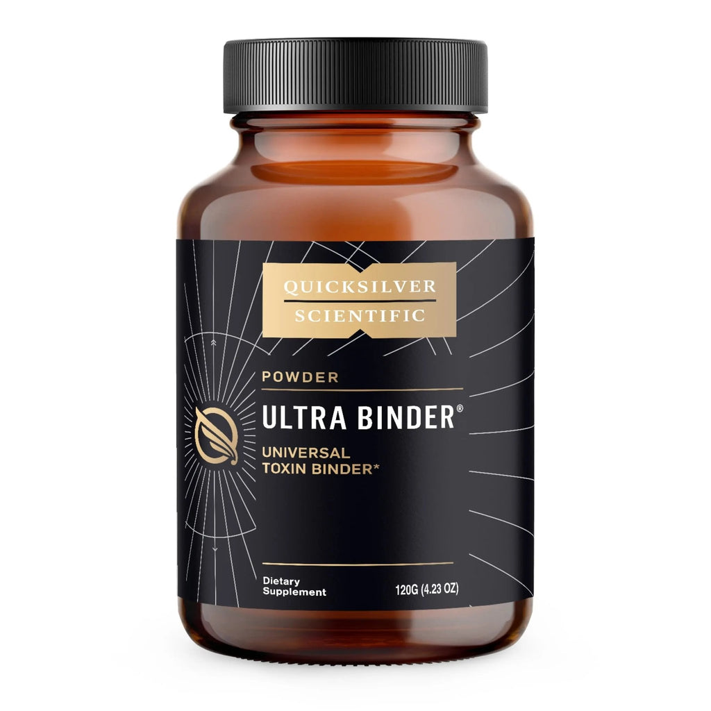 Quicksilver Scientific Ultra Binder Powder - Multi Binder with Bentonite Clay, Zeolite Detox & Charcoal - Supplement for Gut Support & The Body's Toxin Removal Process (120g) - TrustMedUSA