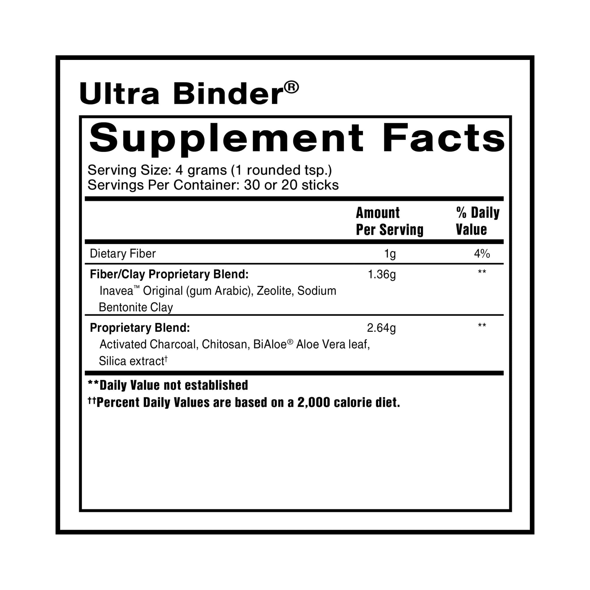 Quicksilver Scientific Ultra Binder Powder - Multi Binder with Bentonite Clay, Zeolite Detox & Charcoal - Supplement for Gut Support & The Body's Toxin Removal Process (120g) - TrustMedUSA