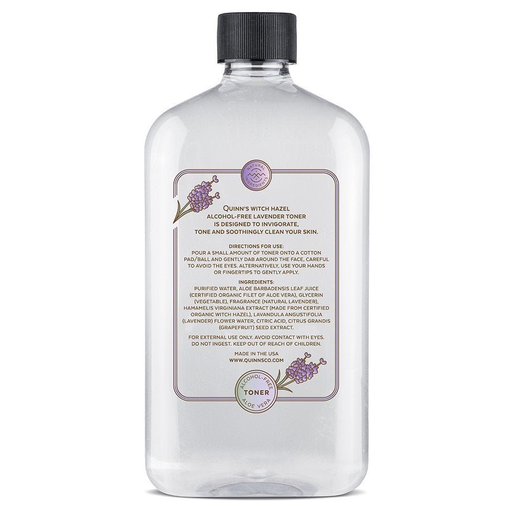 Quinn’s Alcohol Free Witch Hazel with Aloe Vera 16 Ounce (Lavender) - Maple Wellness Supplements